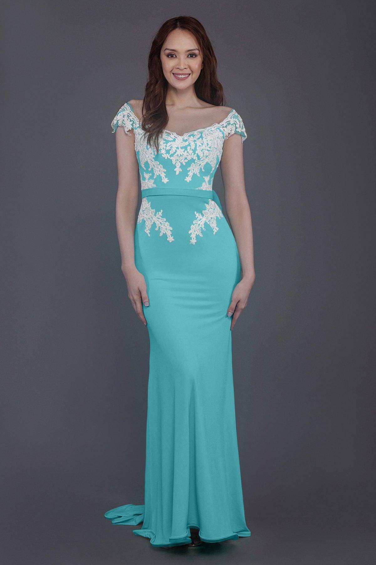 Trumpet Sweep Train Knitted Fabric Bridesmaid Dress PR3562 - COCOMELODY