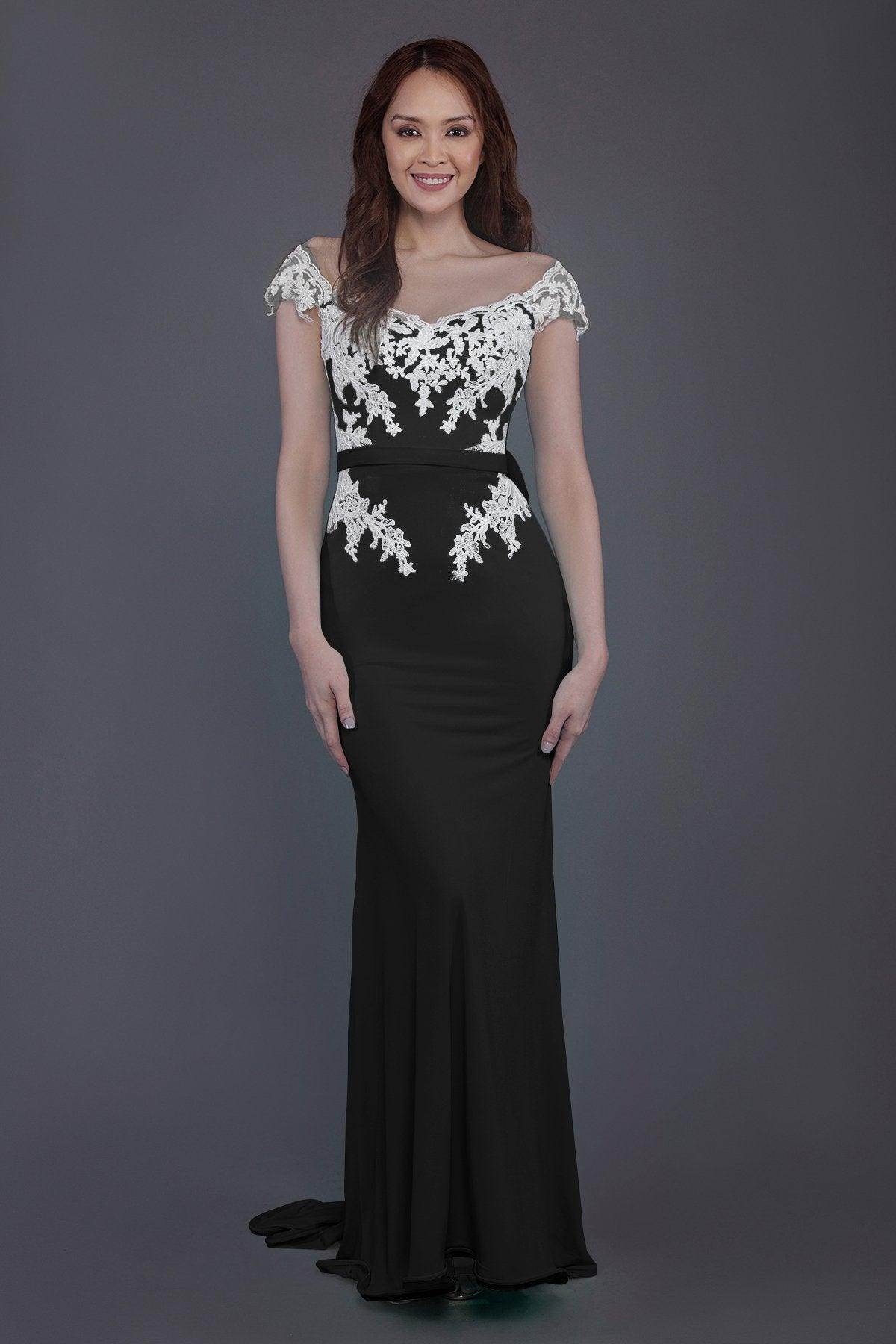 Trumpet Sweep Train Knitted Fabric Bridesmaid Dress PR3562 - COCOMELODY