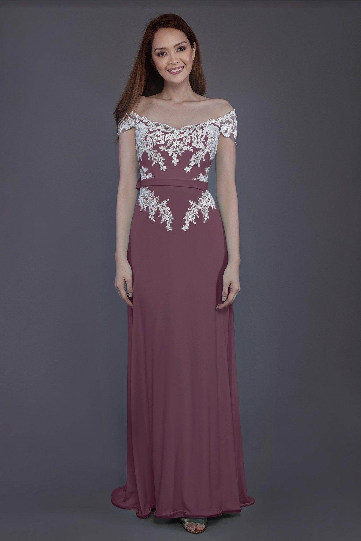 Sheath Sweep Train Knitted Fabric Bridesmaid Dress PR3563 - COCOMELODY