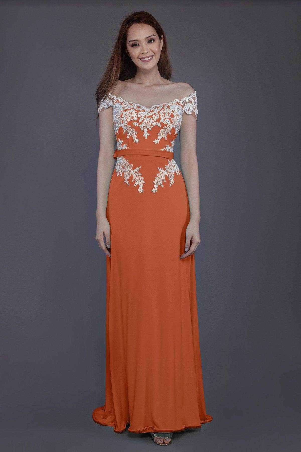 Sheath Sweep Train Knitted Fabric Bridesmaid Dress PR3563 - COCOMELODY