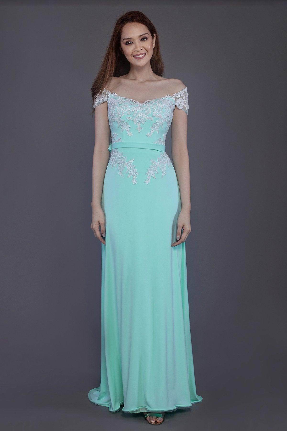 Sheath Sweep Train Knitted Fabric Bridesmaid Dress PR3563 - COCOMELODY