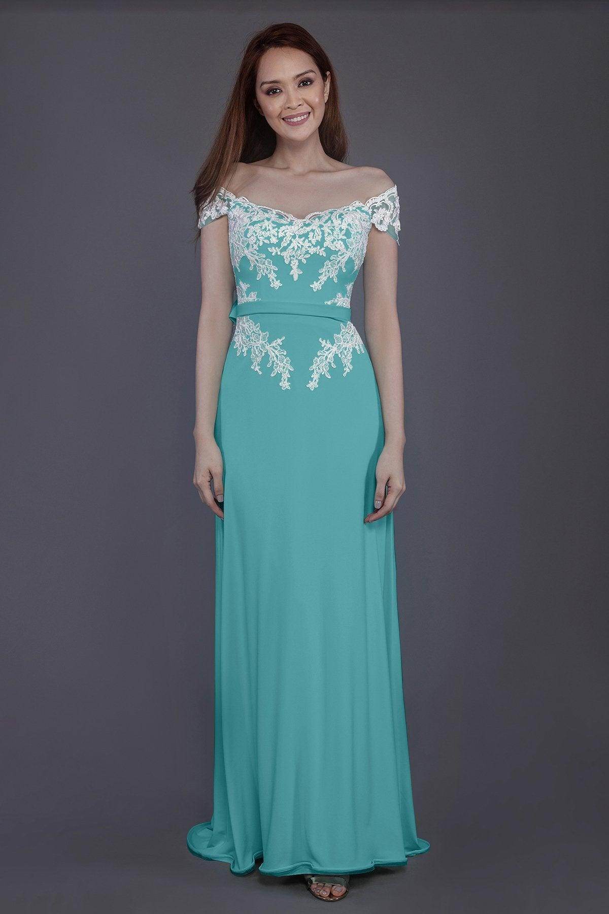 Sheath Sweep Train Knitted Fabric Bridesmaid Dress PR3563 - COCOMELODY