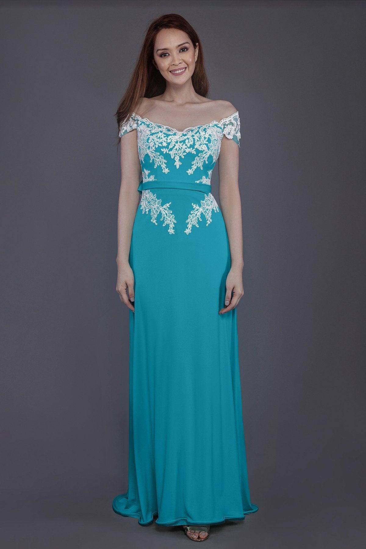 Sheath Sweep Train Knitted Fabric Bridesmaid Dress PR3563 - COCOMELODY