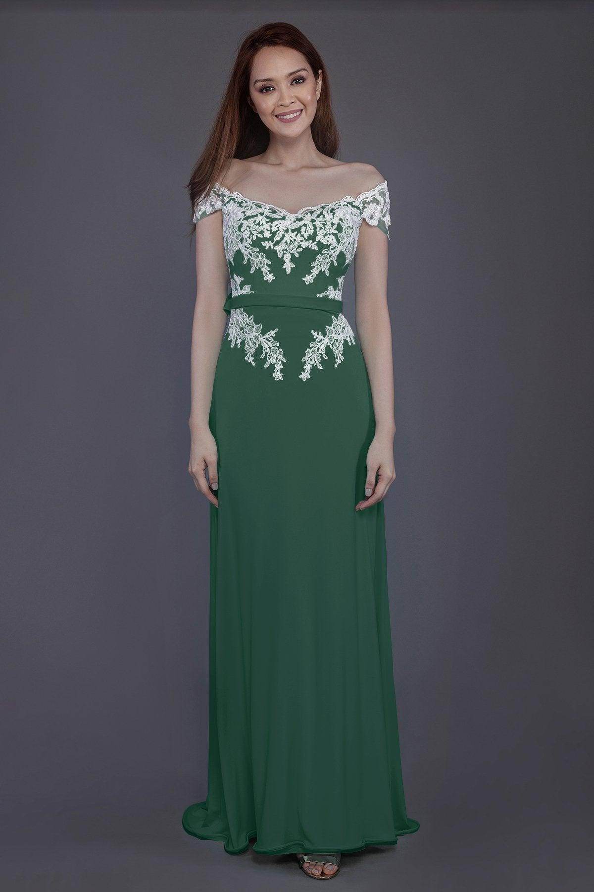 Sheath Sweep Train Knitted Fabric Bridesmaid Dress PR3563 - COCOMELODY
