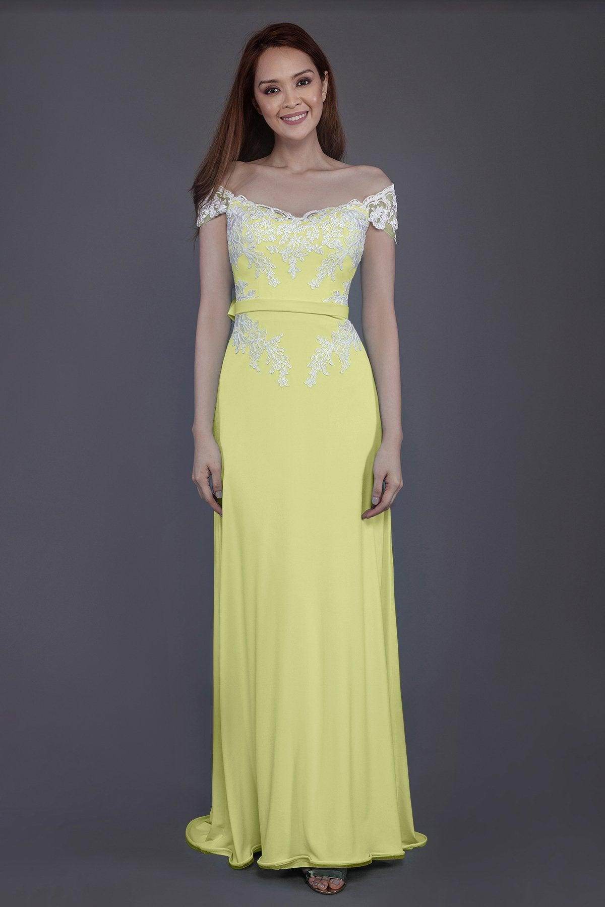 Sheath Sweep Train Knitted Fabric Bridesmaid Dress PR3563 - COCOMELODY