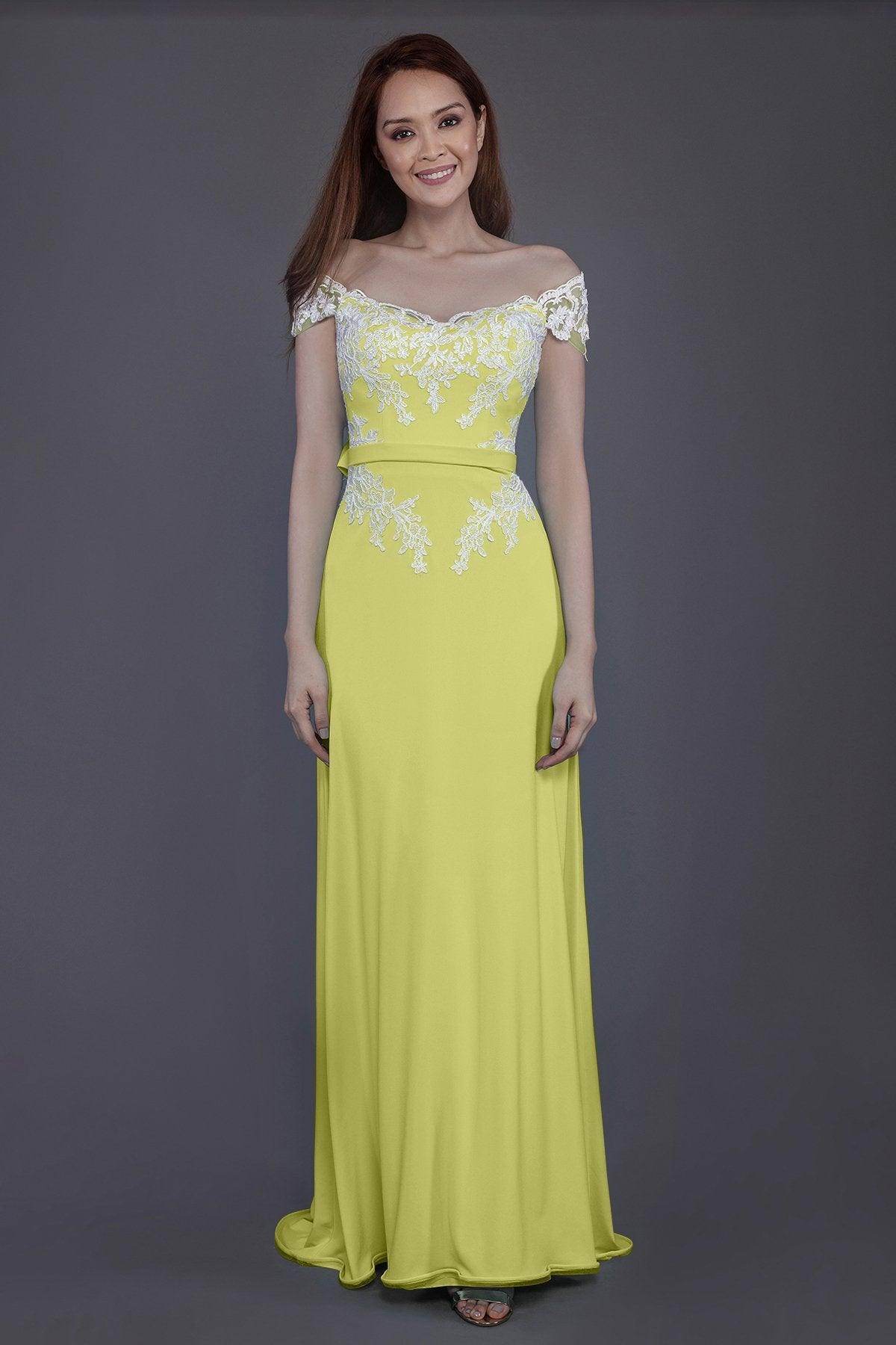 Sheath Sweep Train Knitted Fabric Bridesmaid Dress PR3563 - COCOMELODY
