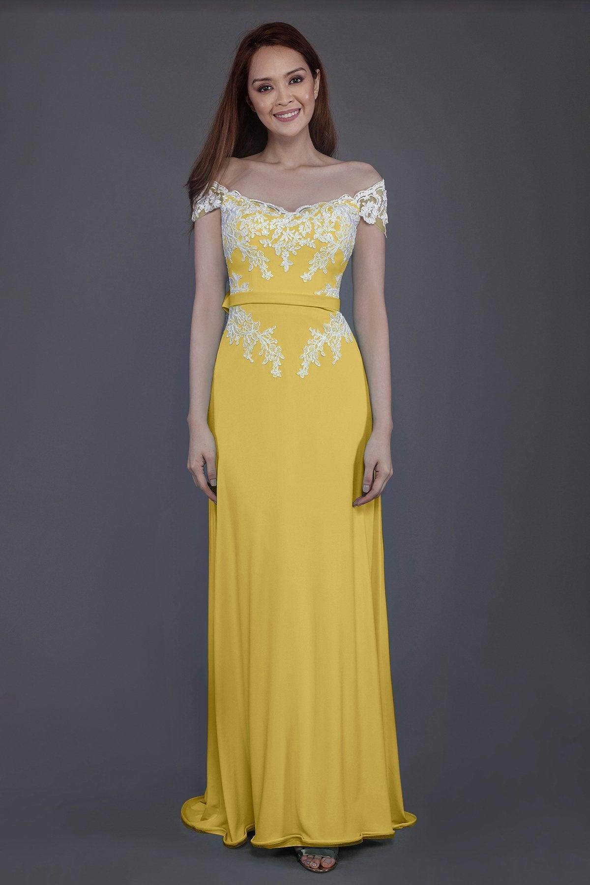 Sheath Sweep Train Knitted Fabric Bridesmaid Dress PR3563 - COCOMELODY