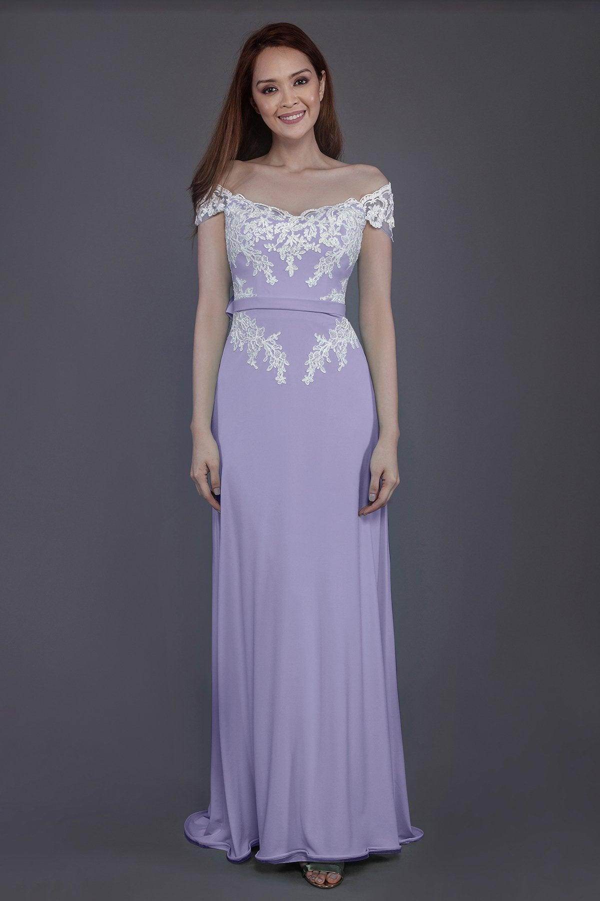 Sheath Sweep Train Knitted Fabric Bridesmaid Dress PR3563 - COCOMELODY