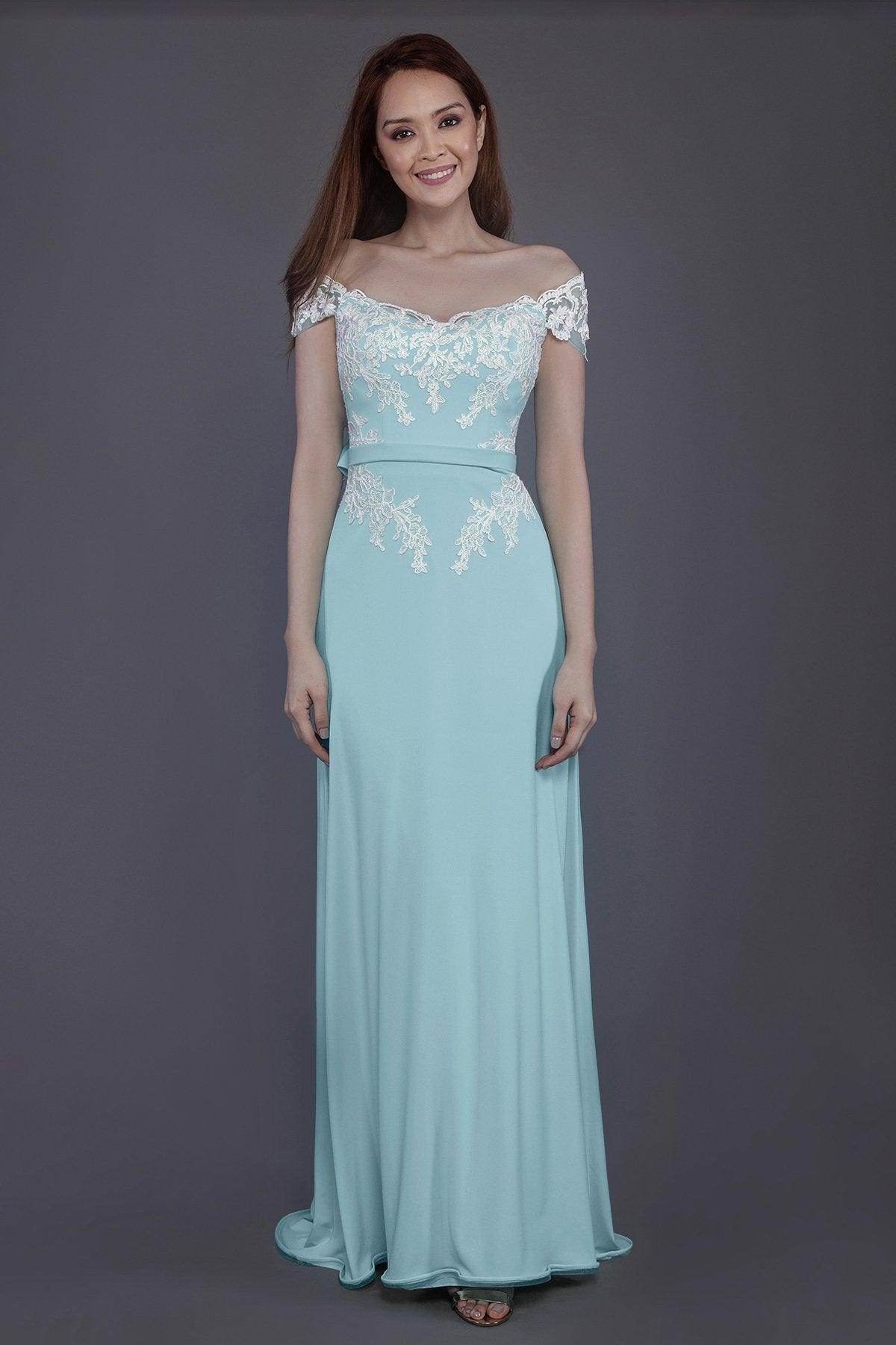 Sheath Sweep Train Knitted Fabric Bridesmaid Dress PR3563 - COCOMELODY