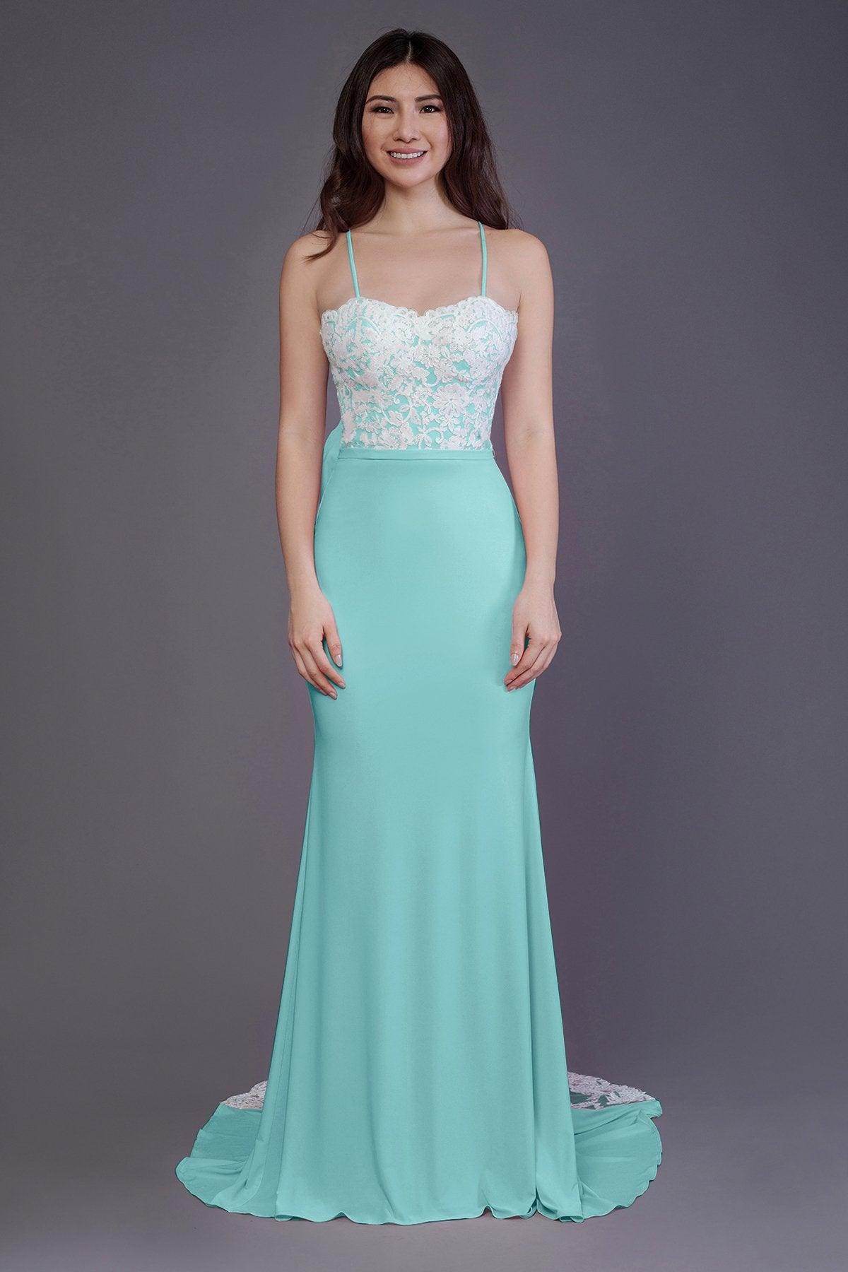 Mermaid Sweep Train Knitted Fabric Bridesmaid Dress PR3565 - COCOMELODY