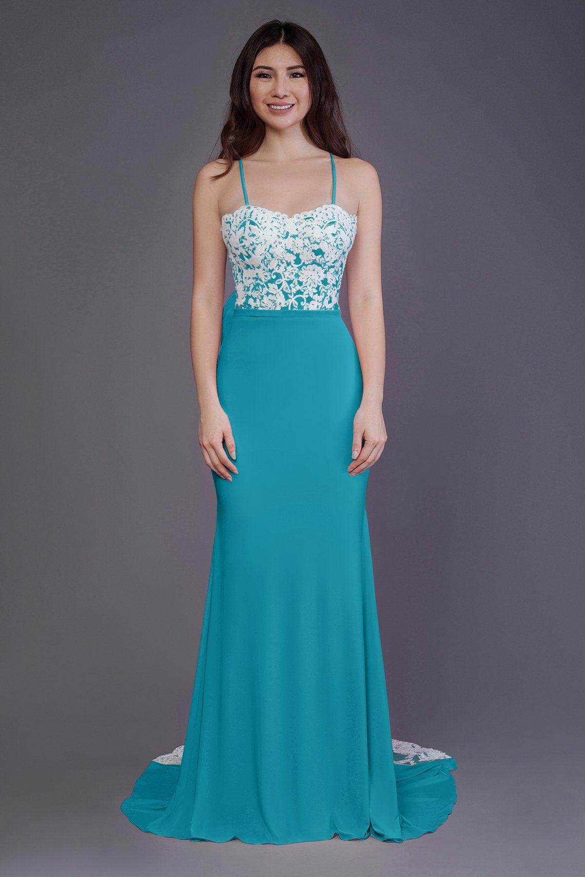 Mermaid Sweep Train Knitted Fabric Bridesmaid Dress PR3565 - COCOMELODY