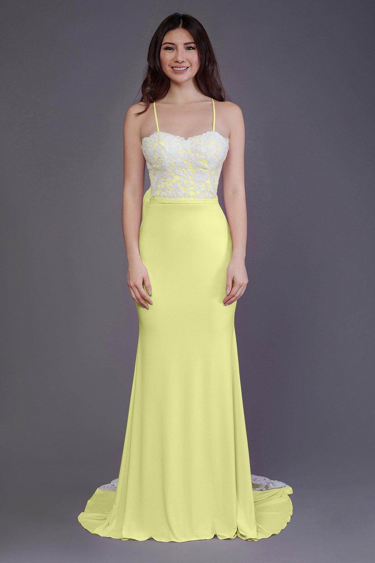 Mermaid Sweep Train Knitted Fabric Bridesmaid Dress PR3565 - COCOMELODY