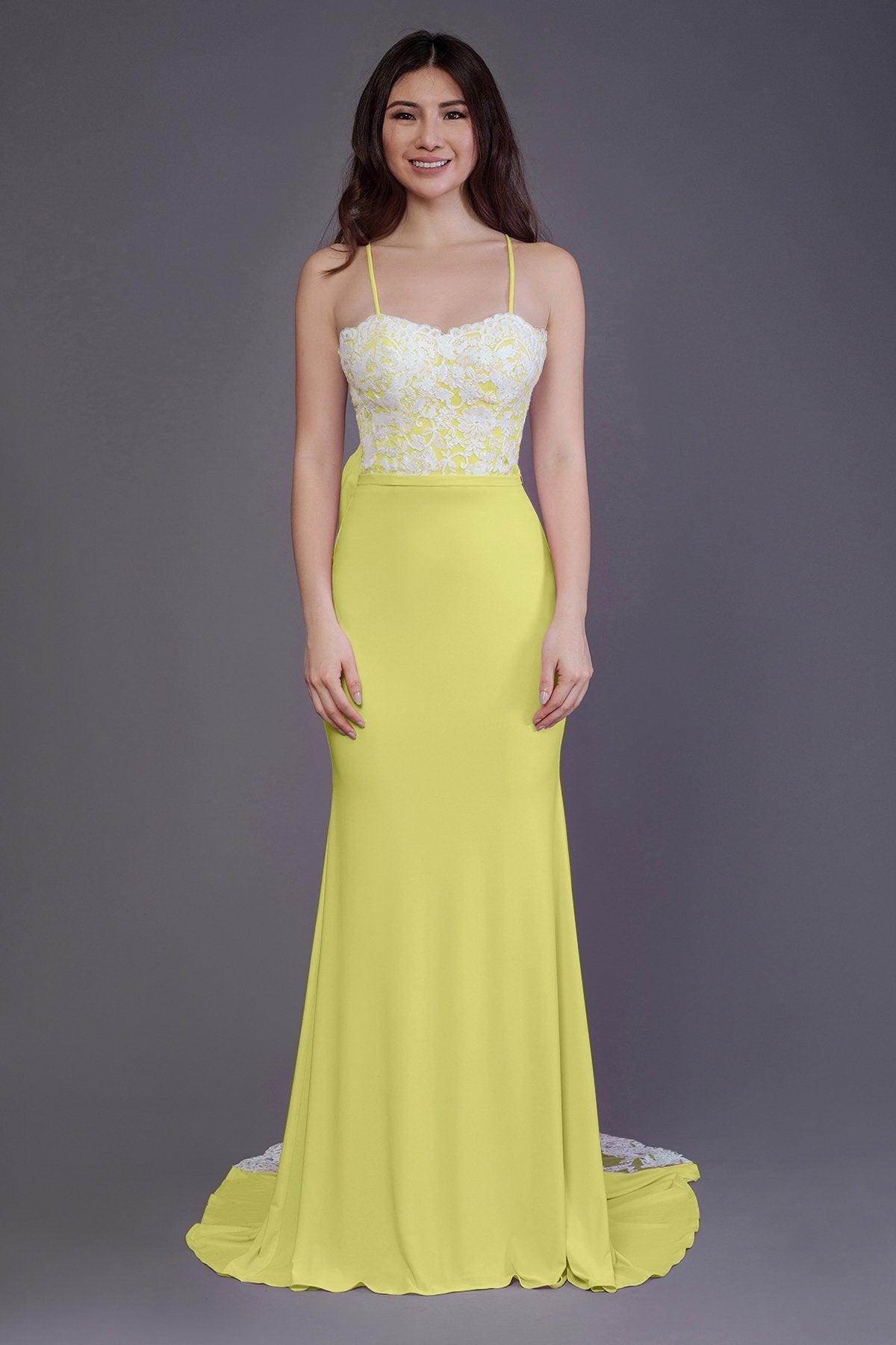 Mermaid Sweep Train Knitted Fabric Bridesmaid Dress PR3565 - COCOMELODY