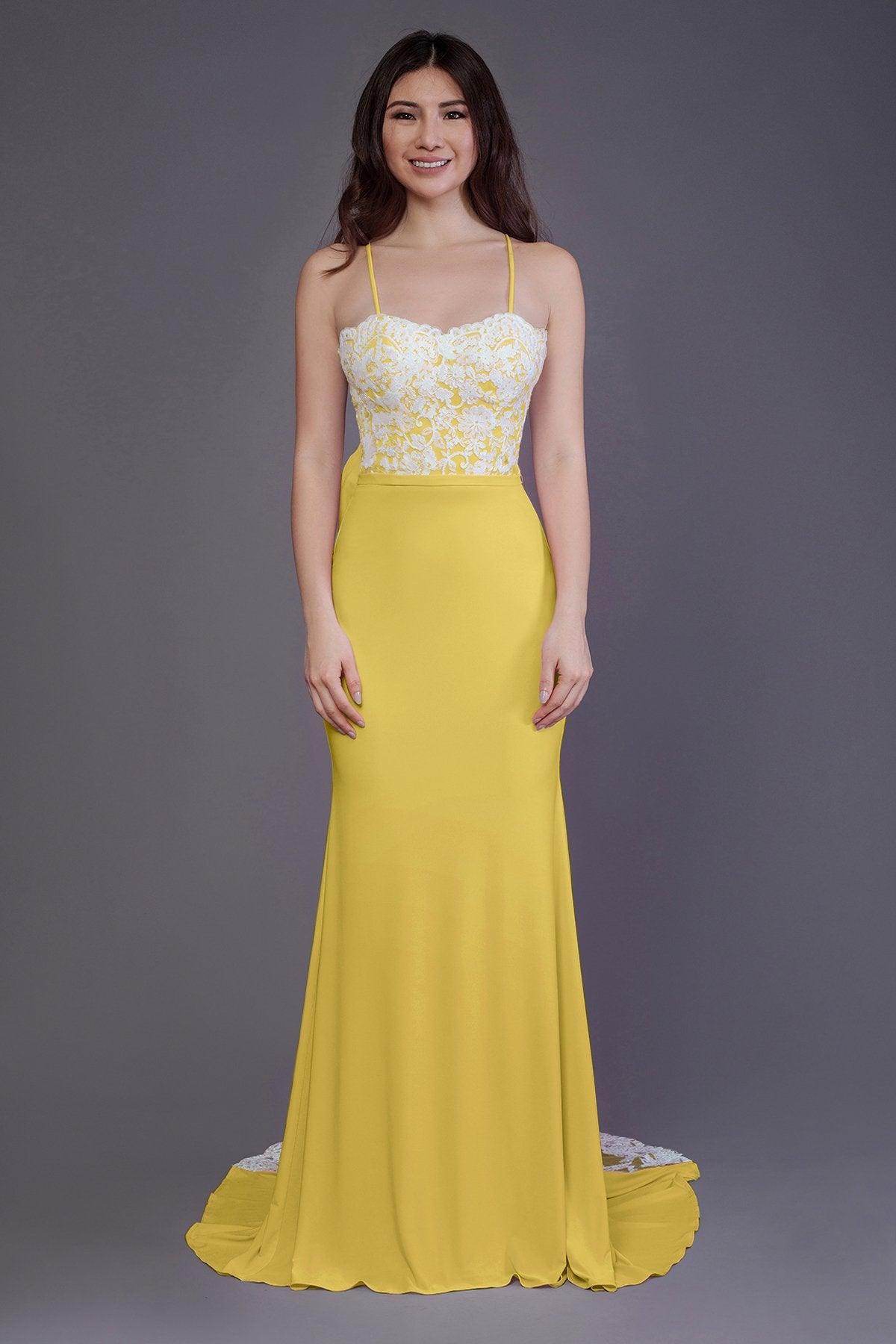Mermaid Sweep Train Knitted Fabric Bridesmaid Dress PR3565 - COCOMELODY