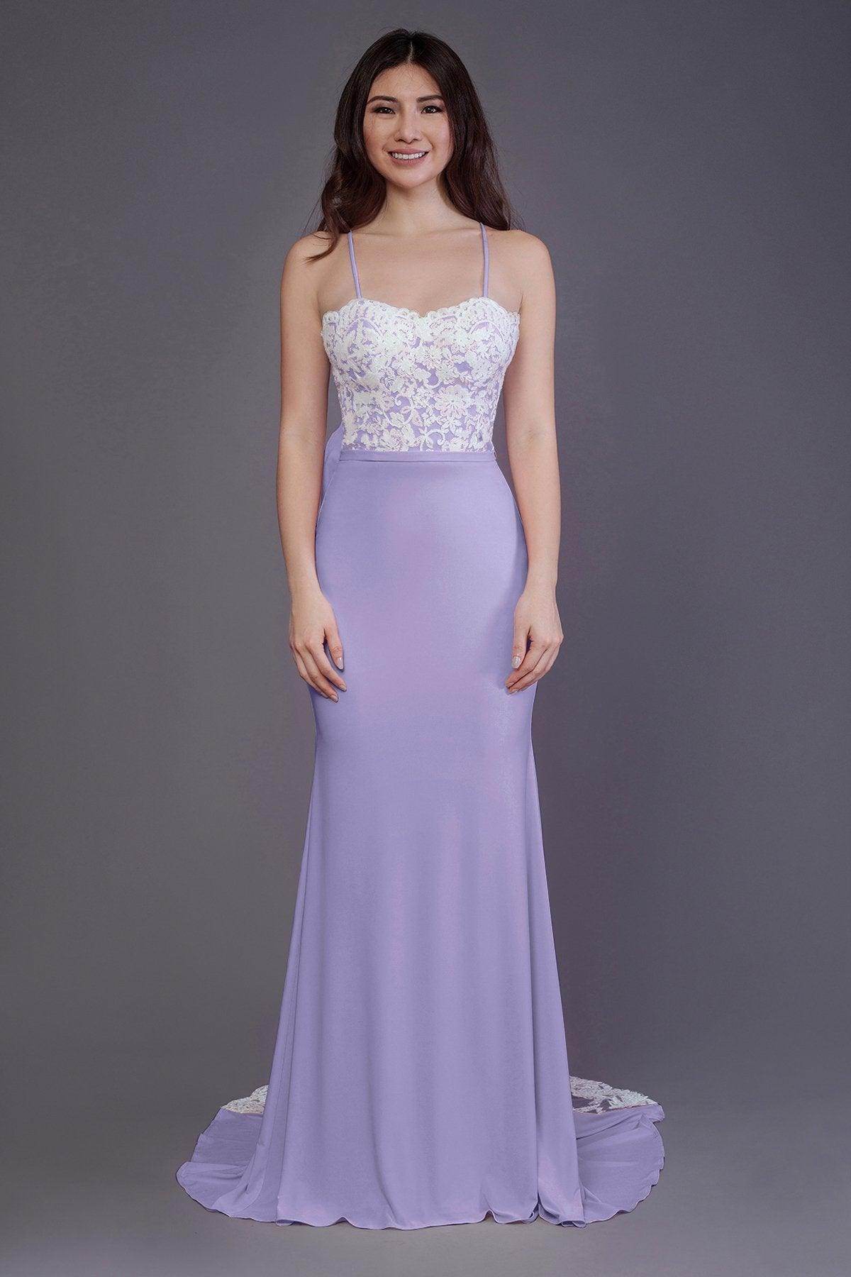 Mermaid Sweep Train Knitted Fabric Bridesmaid Dress PR3565 - COCOMELODY