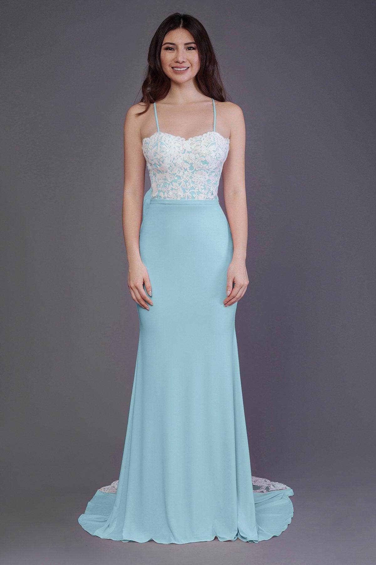 Mermaid Sweep Train Knitted Fabric Bridesmaid Dress PR3565 - COCOMELODY