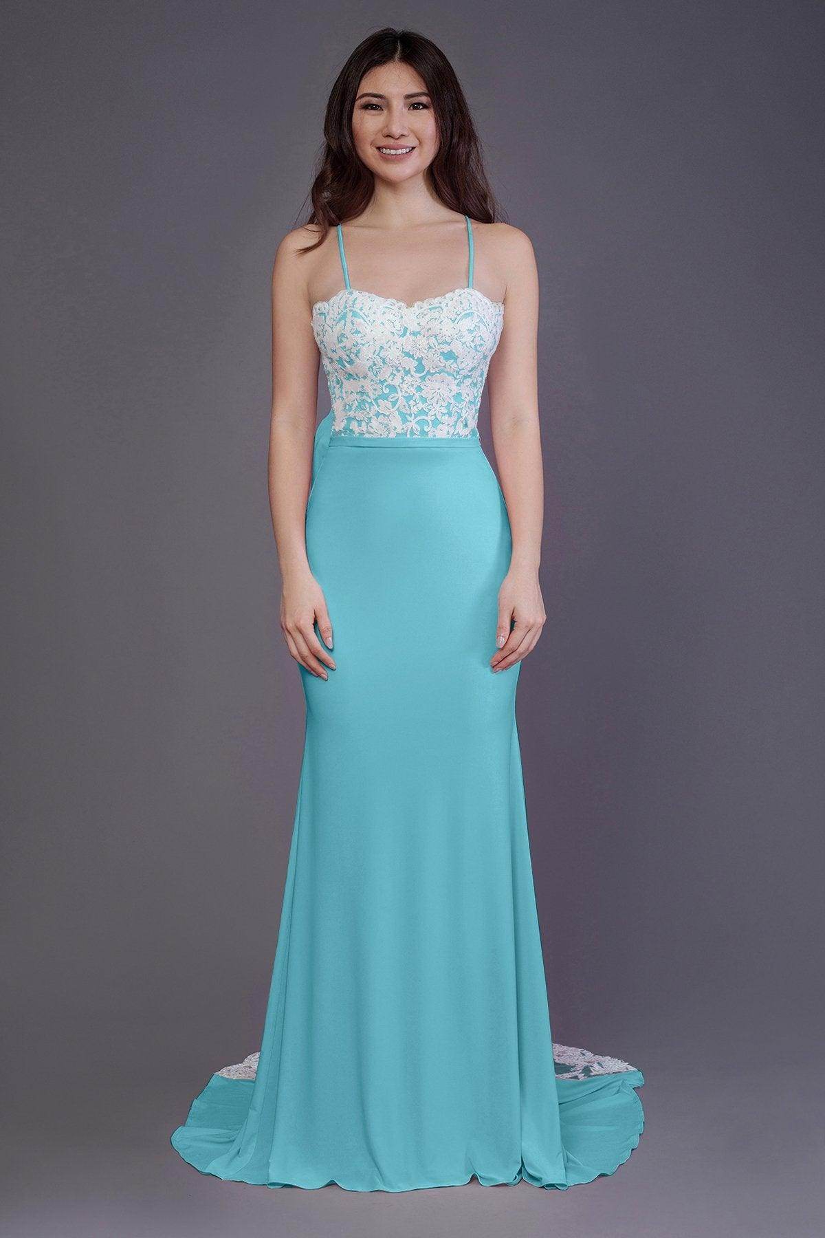 Mermaid Sweep Train Knitted Fabric Bridesmaid Dress PR3565 - COCOMELODY