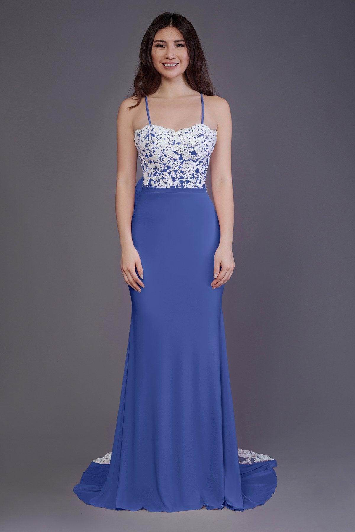 Mermaid Sweep Train Knitted Fabric Bridesmaid Dress PR3565 - COCOMELODY