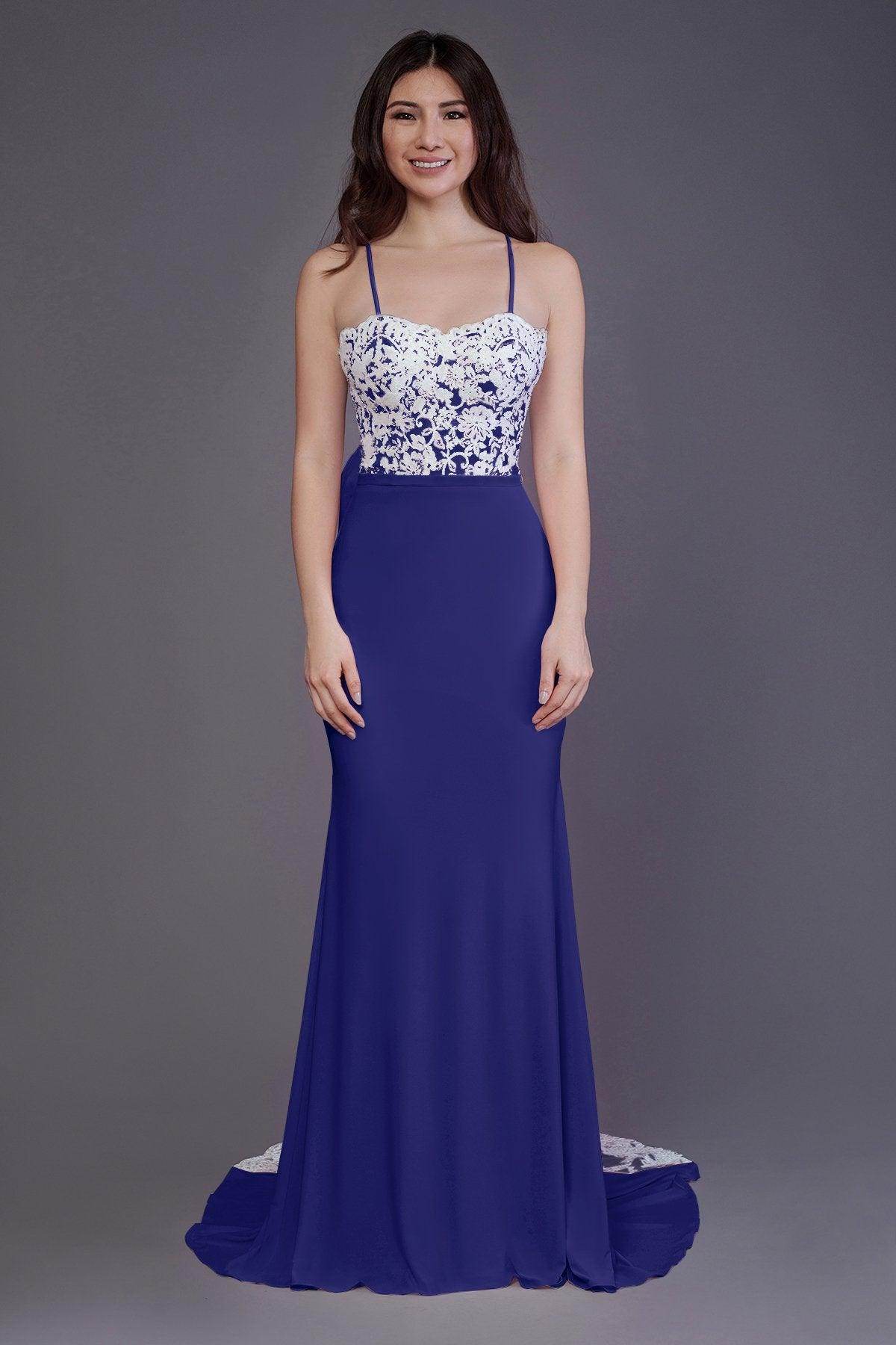 Mermaid Sweep Train Knitted Fabric Bridesmaid Dress PR3565 - COCOMELODY