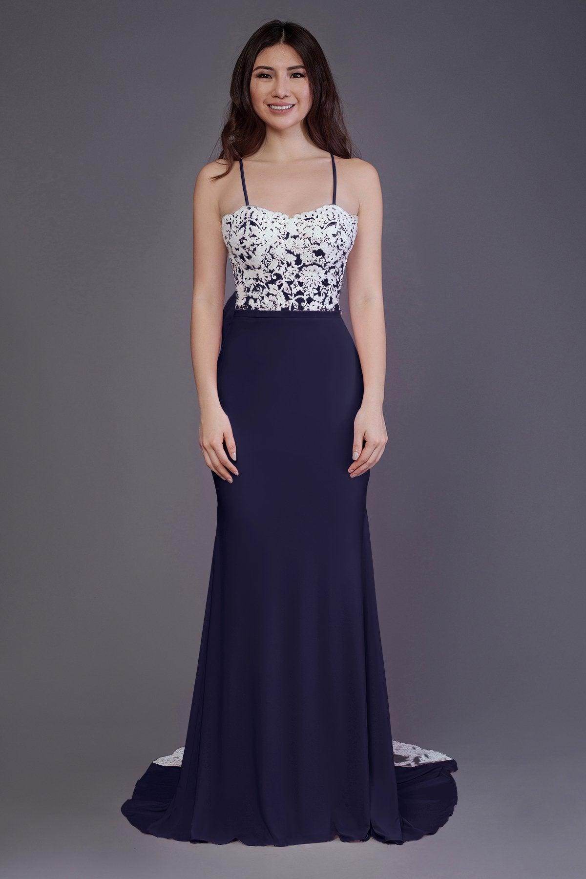 Mermaid Sweep Train Knitted Fabric Bridesmaid Dress PR3565 - COCOMELODY
