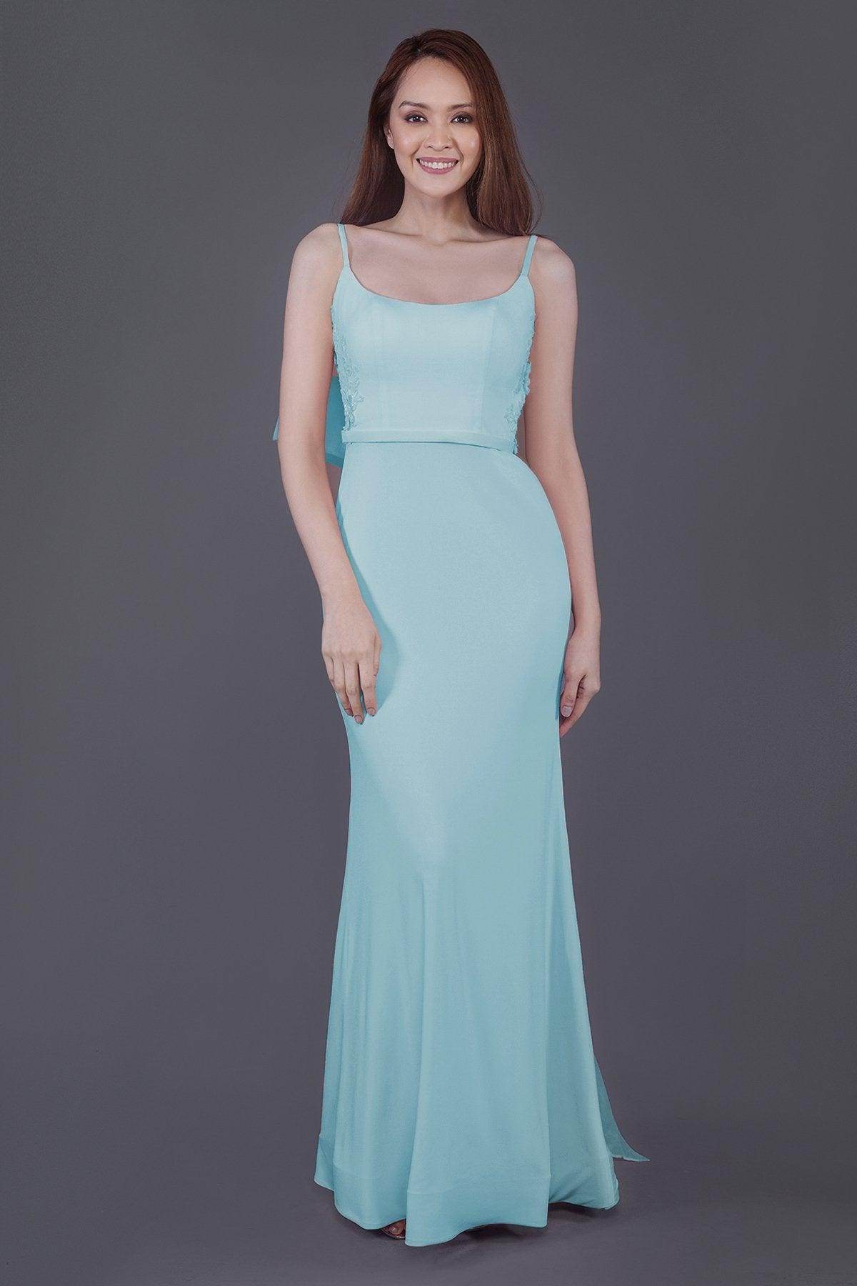 Mermaid Floor Length Knitted Fabric Bridesmaid Dress PR3594 - COCOMELODY