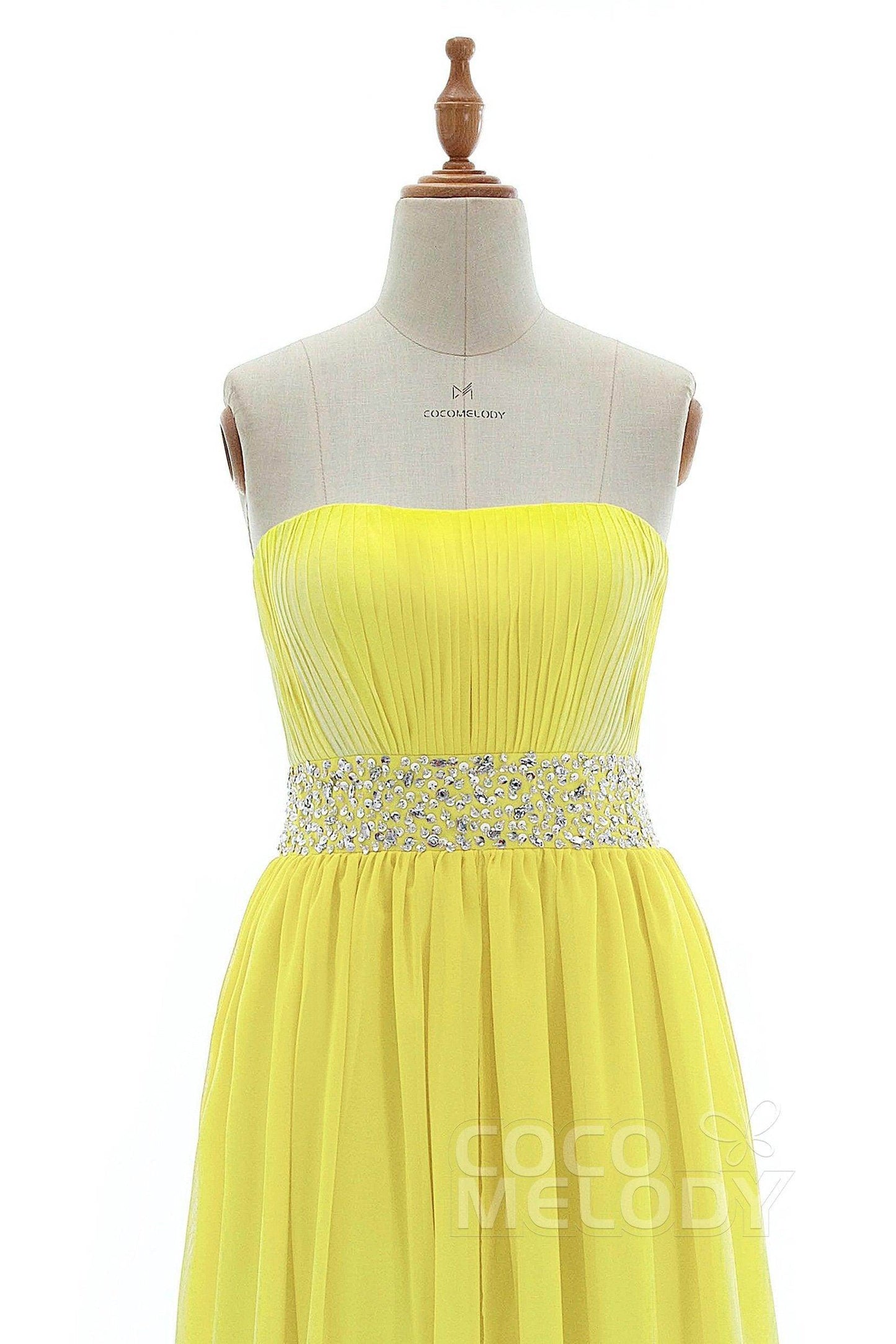 Sheath-Column Floor Length Chiffon Bridesmaid Dress PR3598 - COCOMELODY
