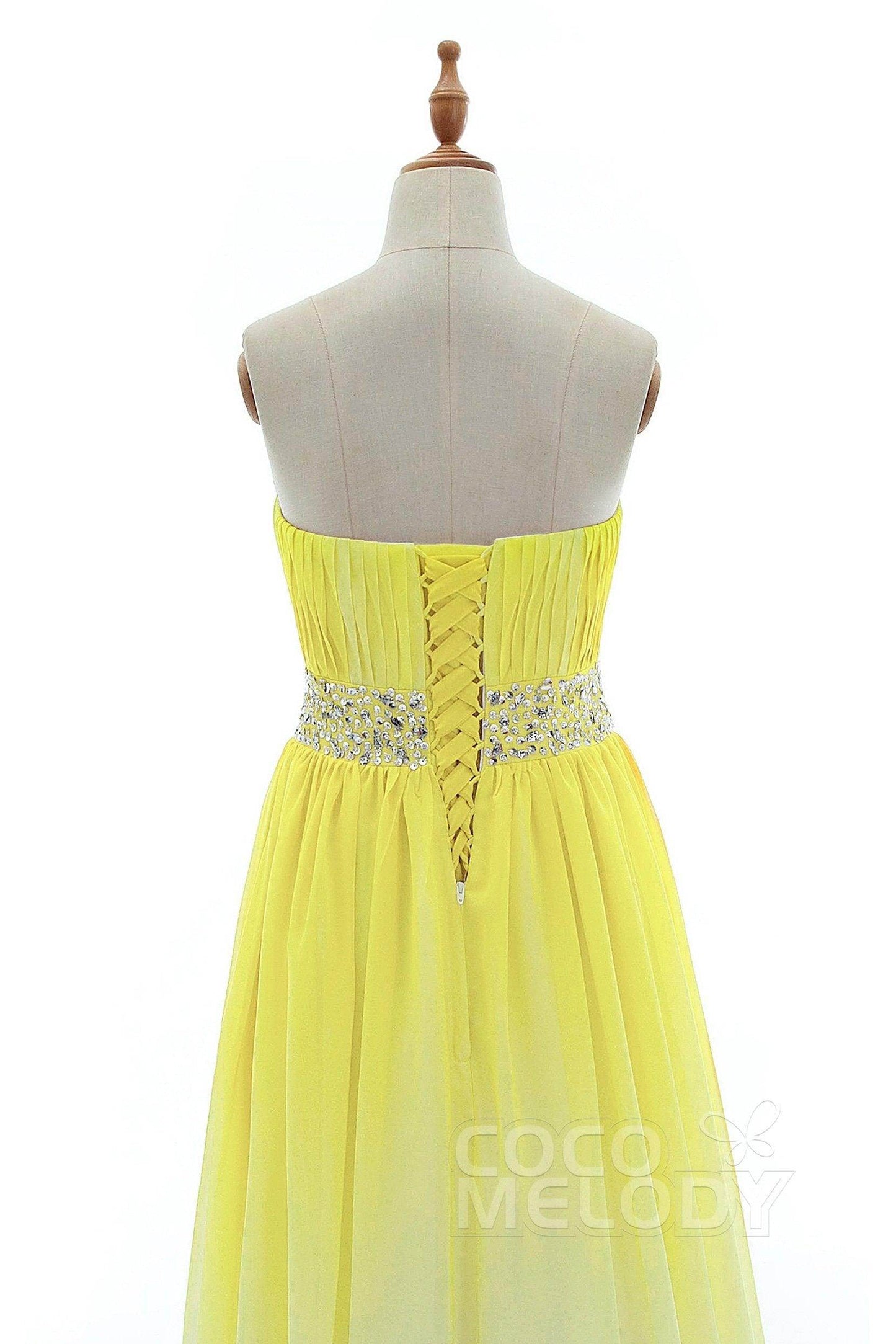 Sheath-Column Floor Length Chiffon Bridesmaid Dress PR3598 - COCOMELODY