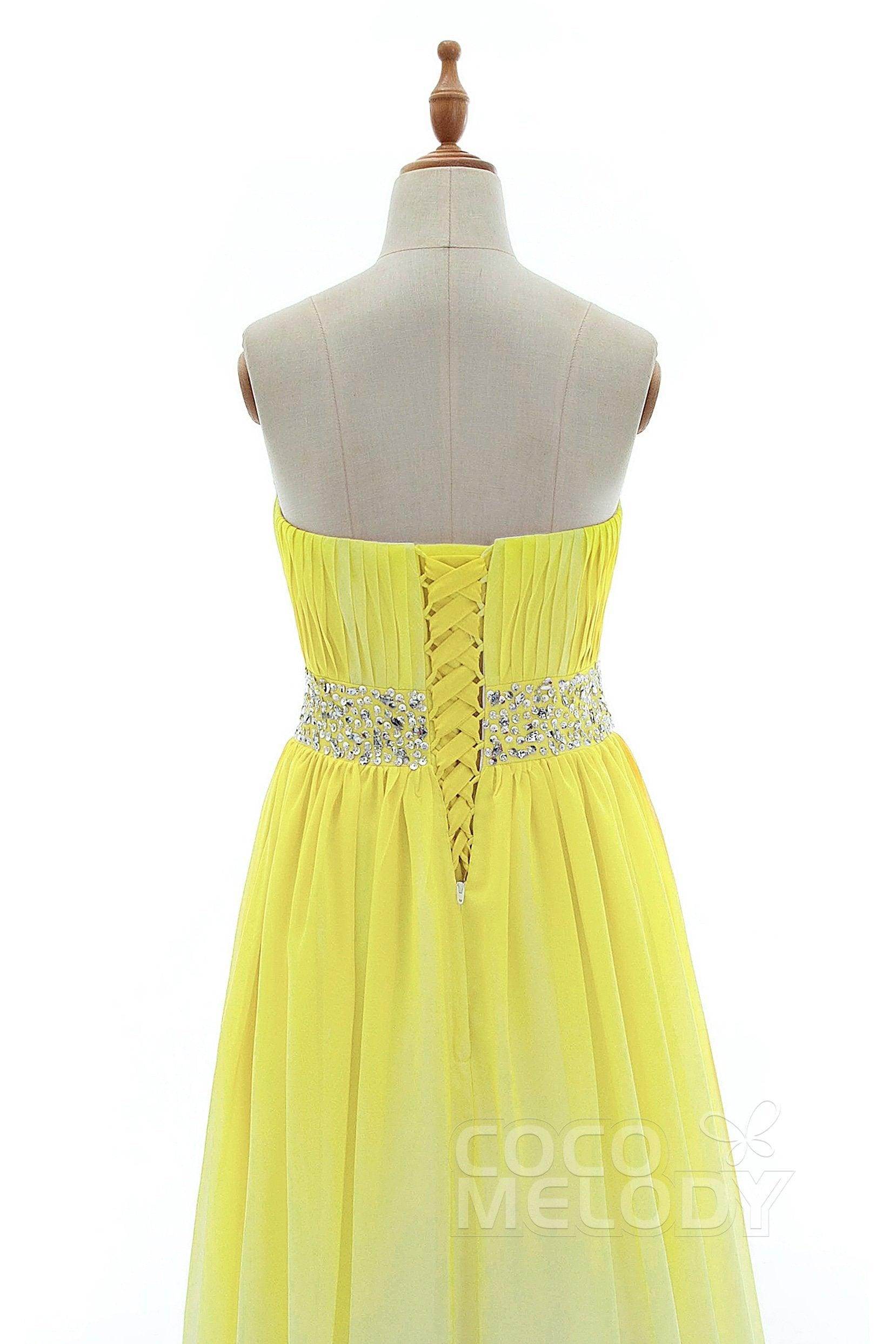 Sheath-Column Floor Length Chiffon Bridesmaid Dress PR3598 - COCOMELODY