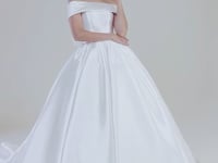 Princess Court Train Mikado Wedding Dress CW2520