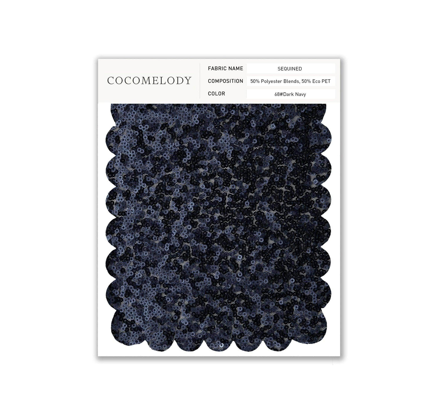 Sequin Swatch in Single Color SWSD17002 - COCOMELODY