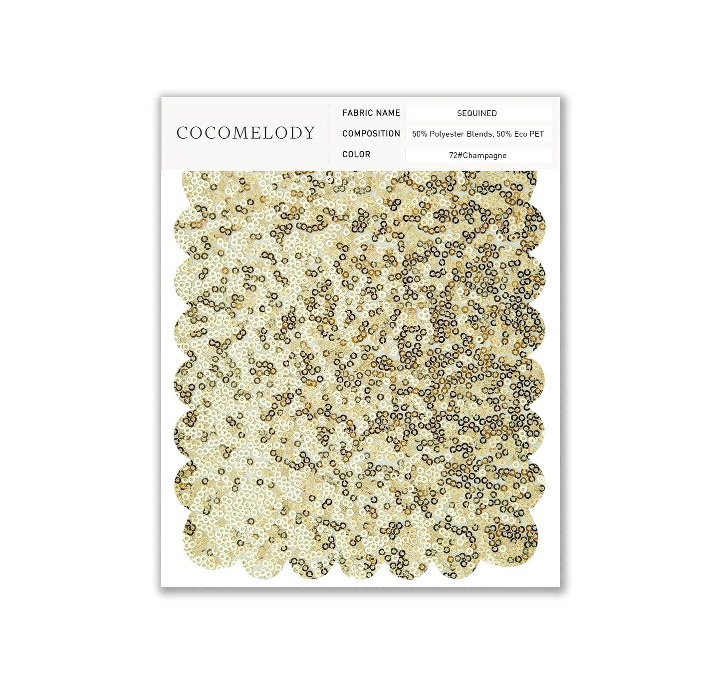 Sequin Swatch in Single Color SWSD17002 - COCOMELODY