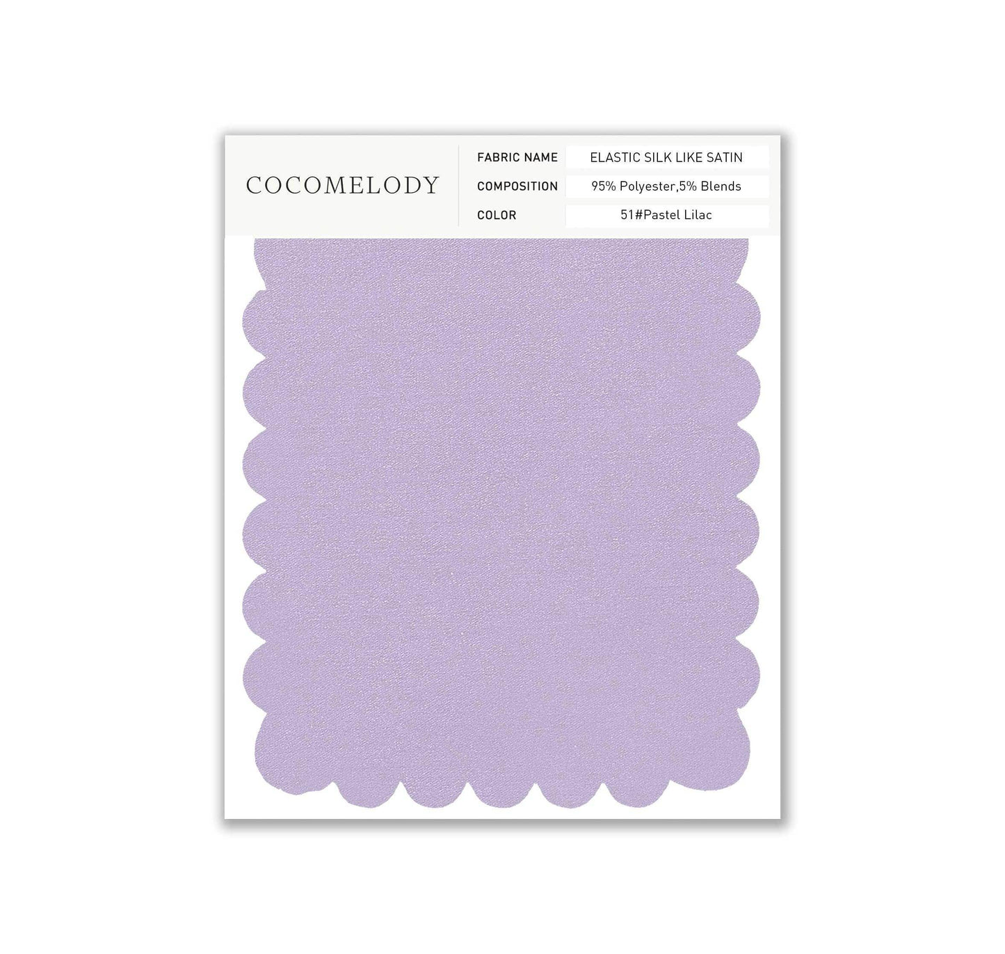 Elastic Silk like Satin Fabric Swatch in Single Color SWSS16005 - COCOMELODY