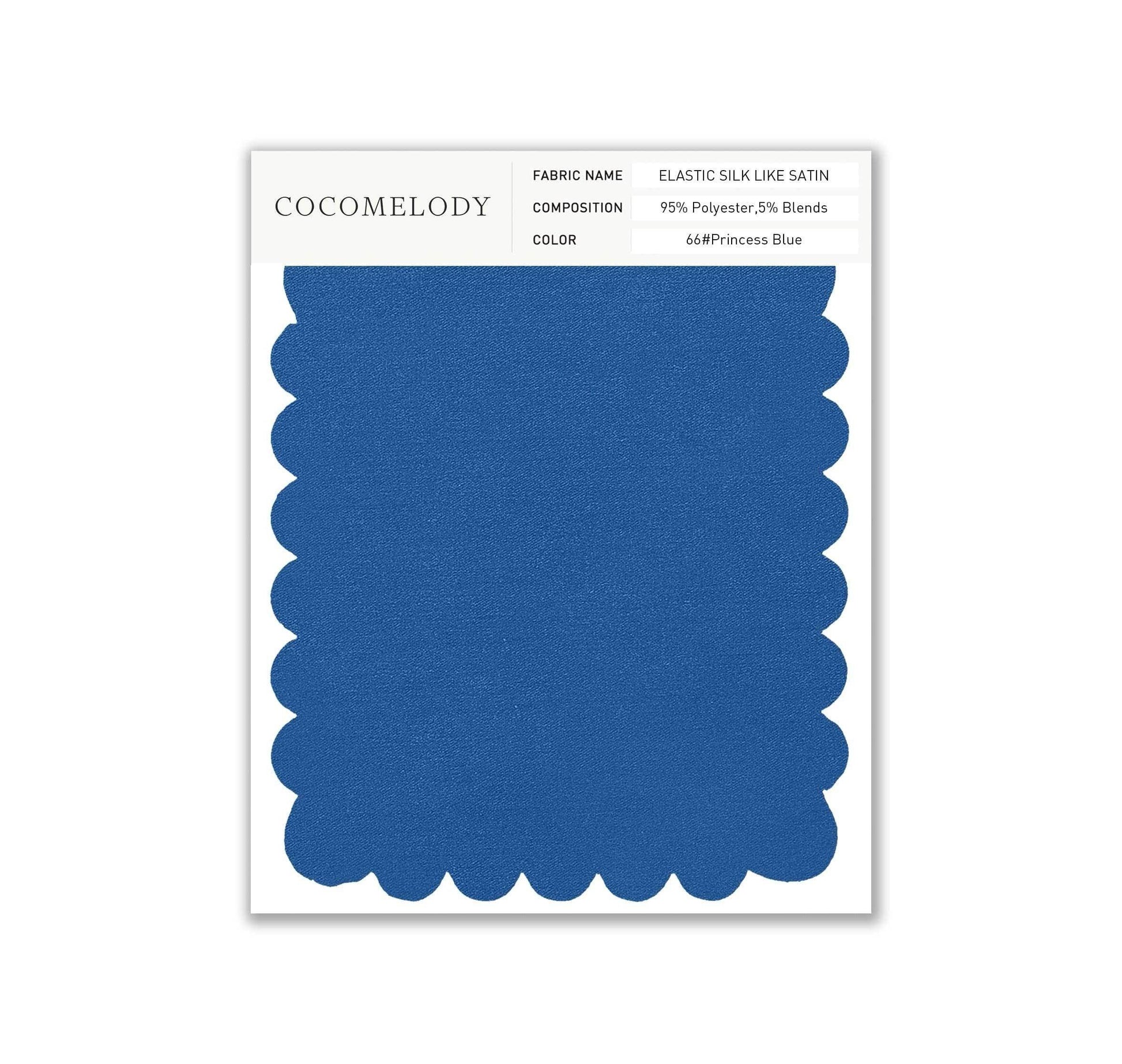 Elastic Silk like Satin Fabric Swatch in Single Color SWSS16005 - COCOMELODY