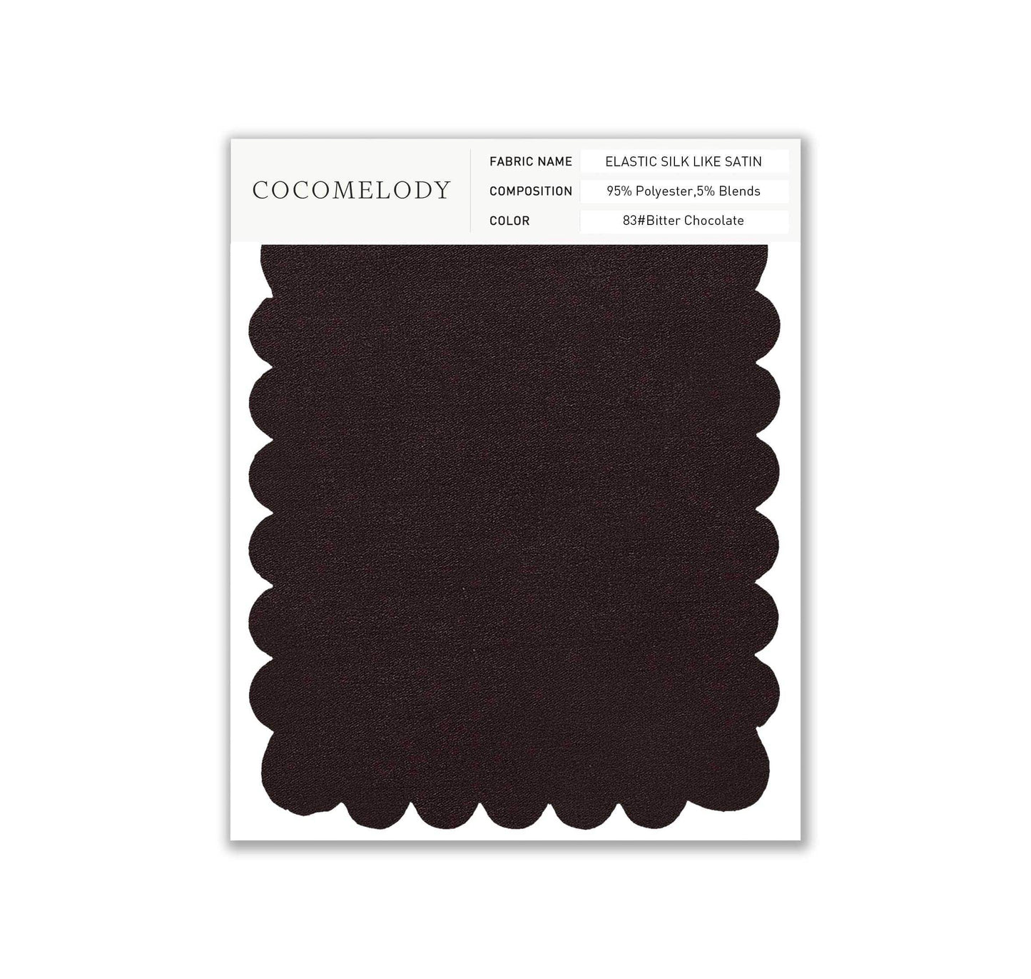 Elastic Silk like Satin Fabric Swatch in Single Color SWSS16005 - COCOMELODY