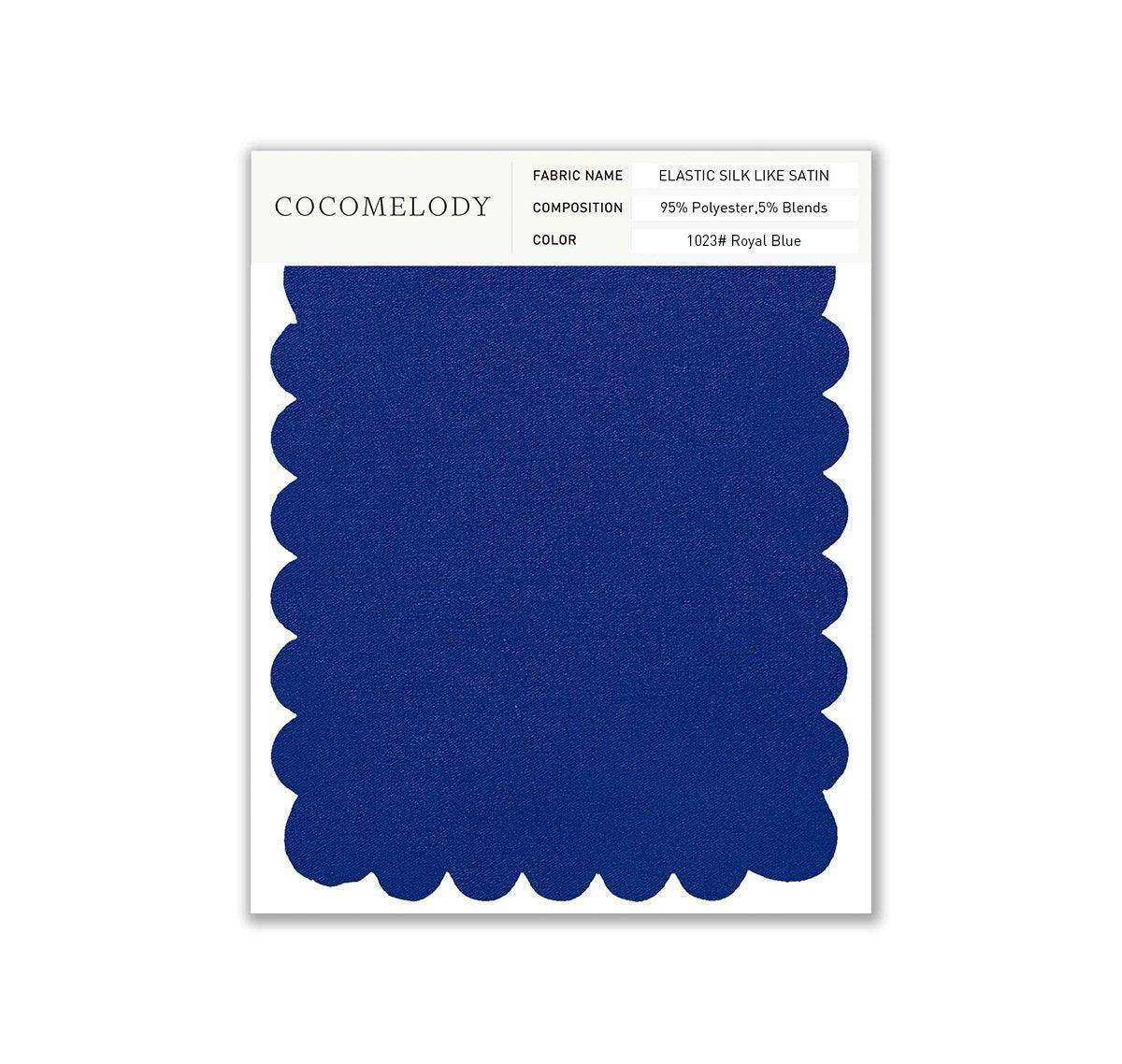 Elastic Silk like Satin Fabric Swatch in Single Color SWSS16005 - COCOMELODY