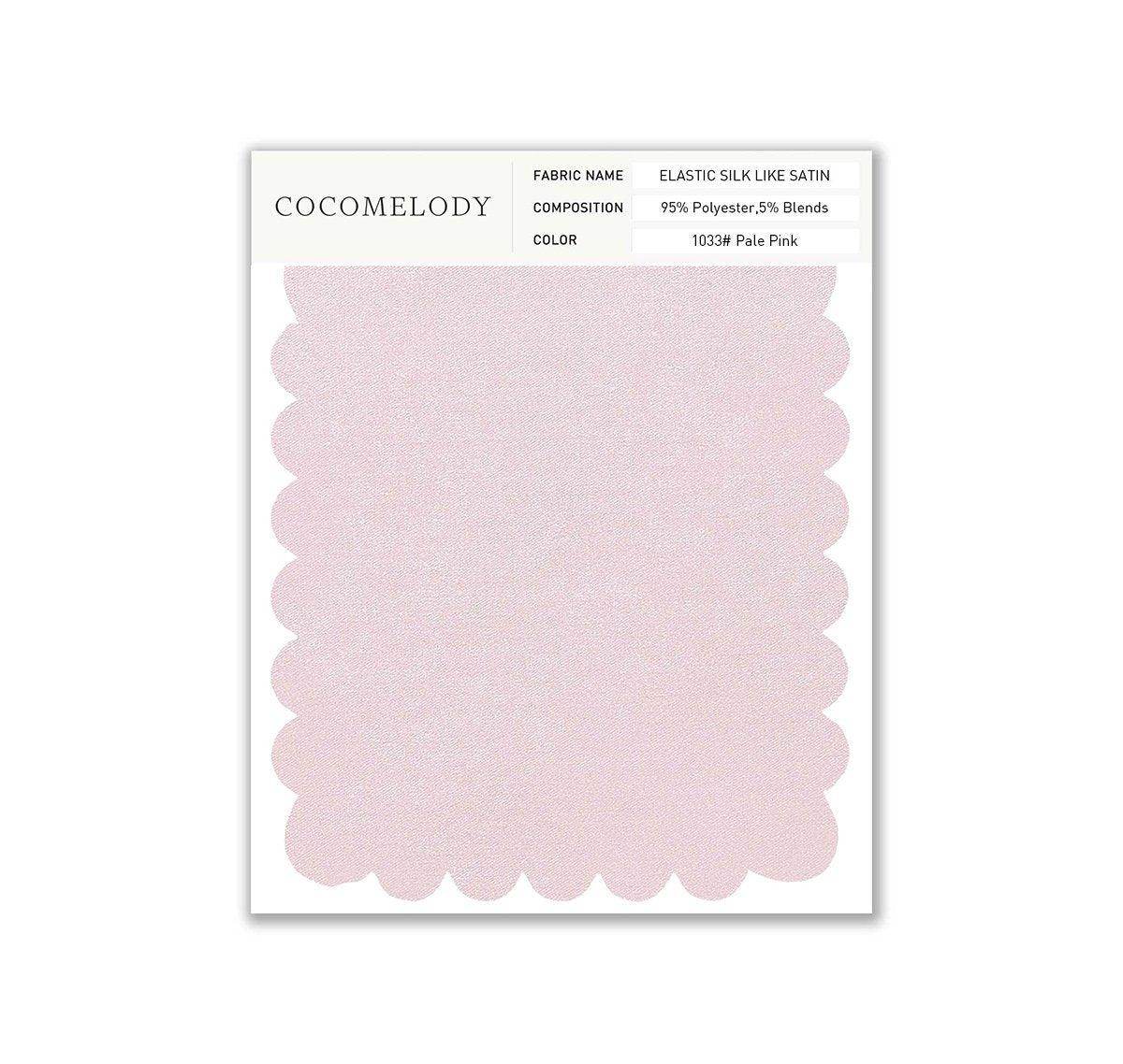 Elastic Silk like Satin Fabric Swatch in Single Color SWSS16005 - COCOMELODY