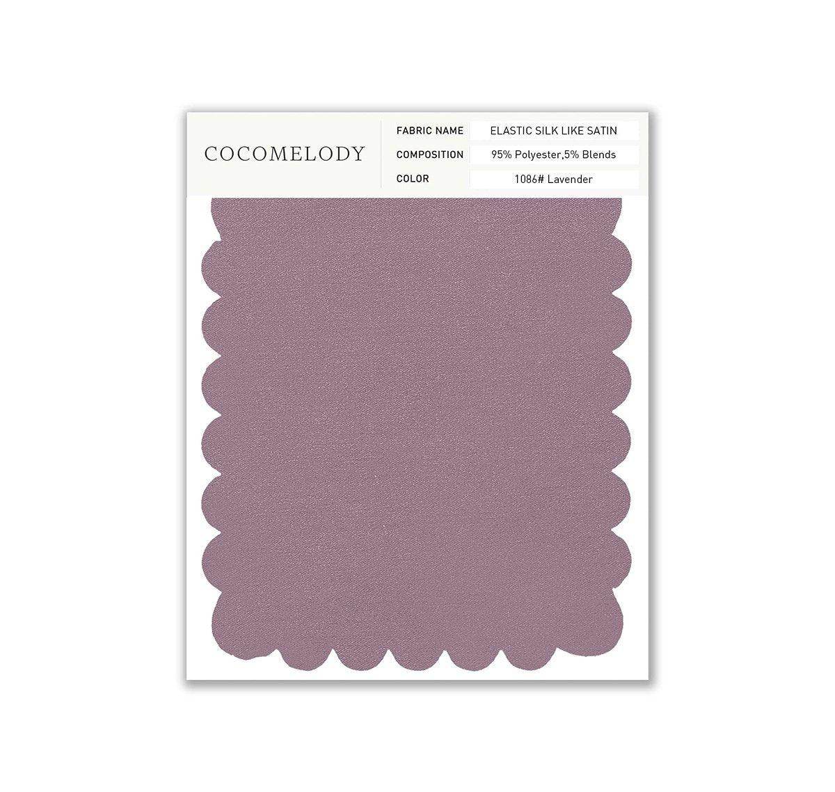 Elastic Silk like Satin Fabric Swatch in Single Color SWSS16005 - COCOMELODY