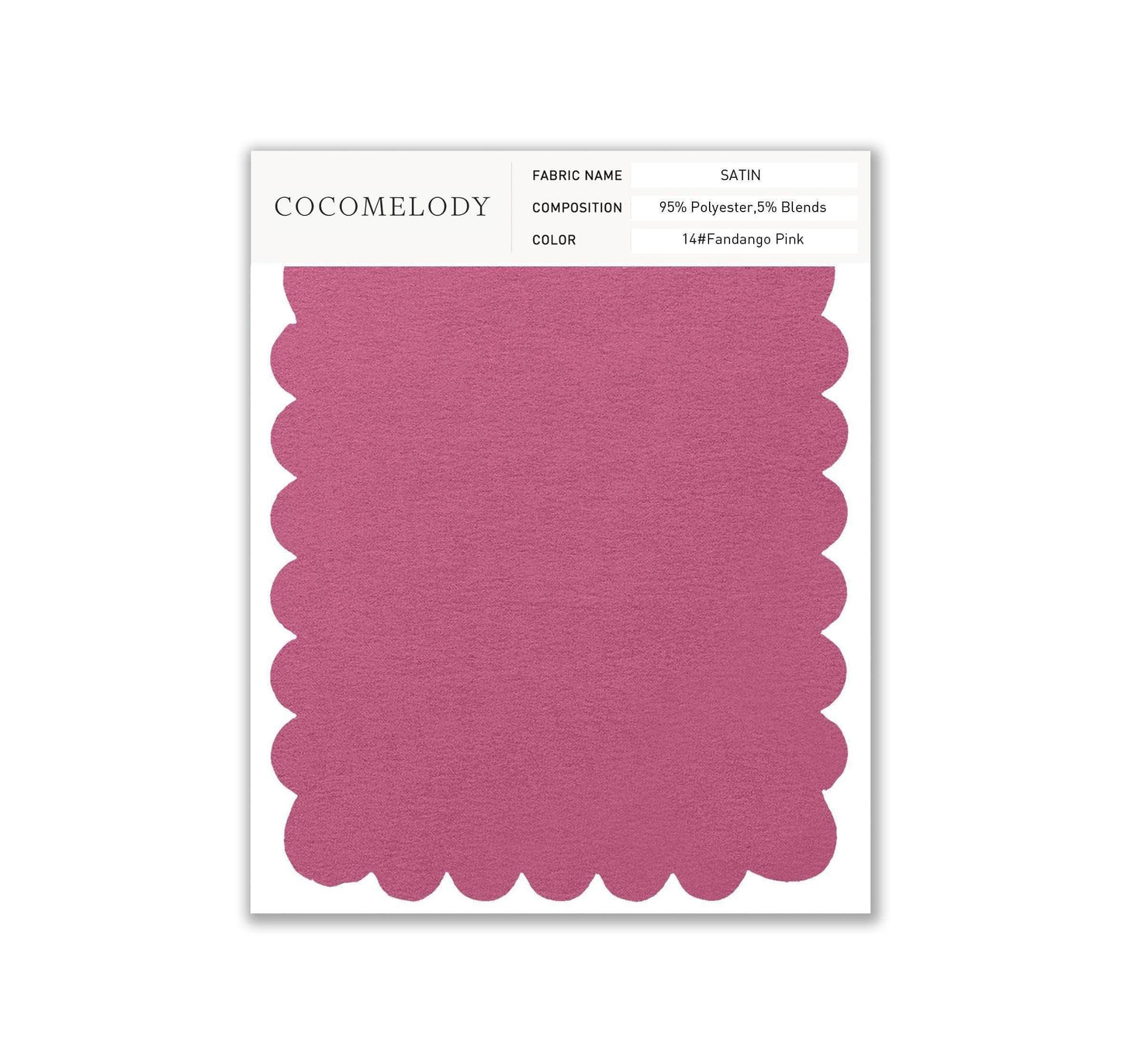 Satin Fabric Swatch in Single Color SWST16003 - COCOMELODY