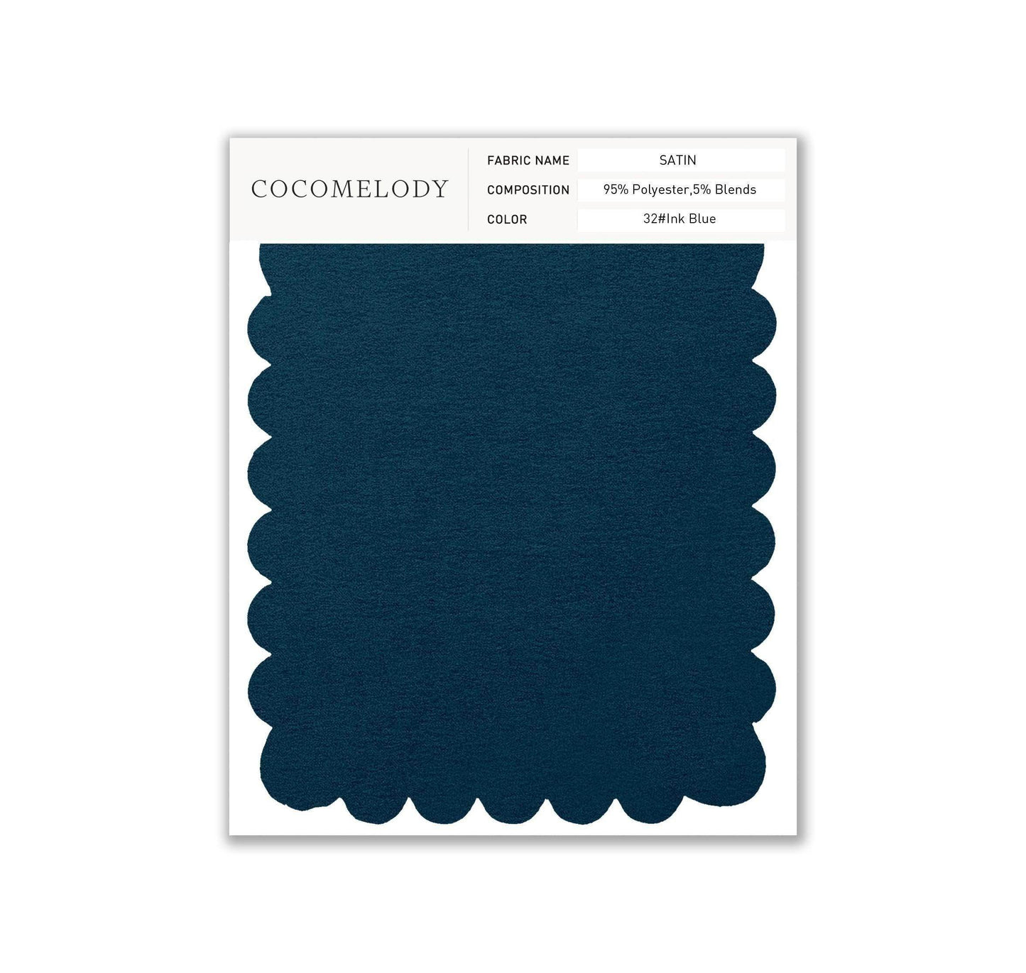 Satin Fabric Swatch in Single Color SWST16003 - COCOMELODY