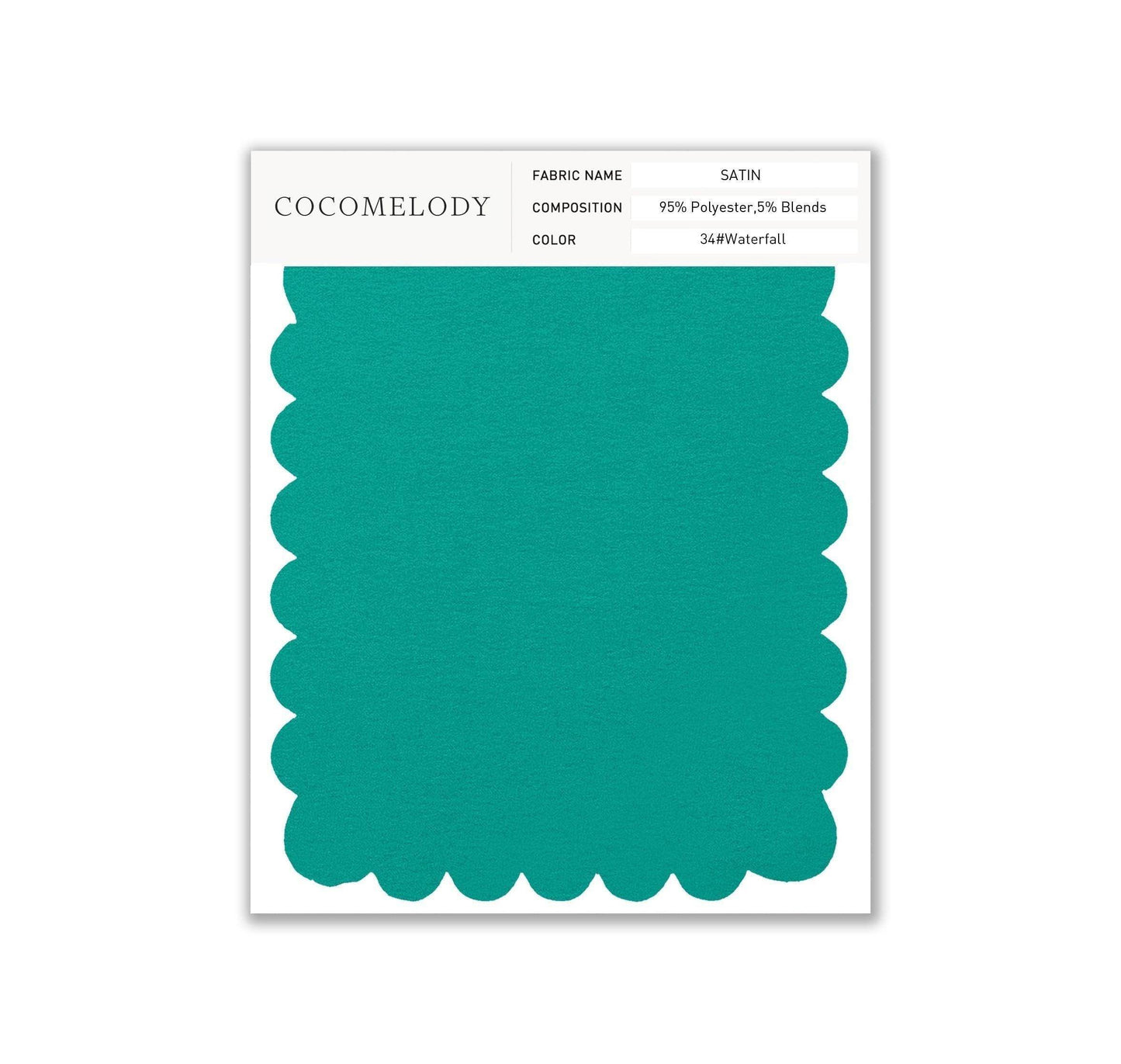 Satin Fabric Swatch in Single Color SWST16003 - COCOMELODY