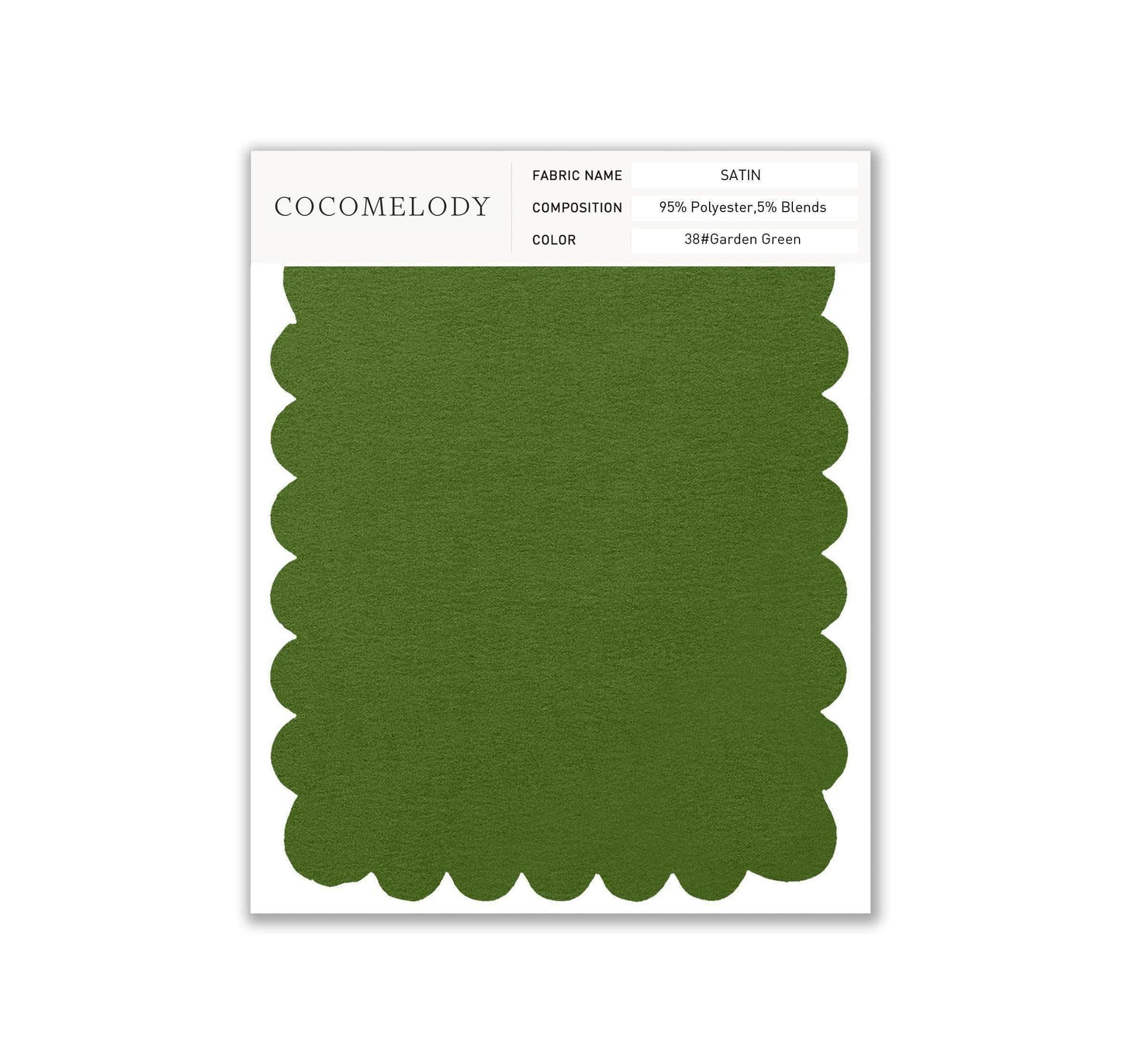 Satin Fabric Swatch in Single Color SWST16003 - COCOMELODY