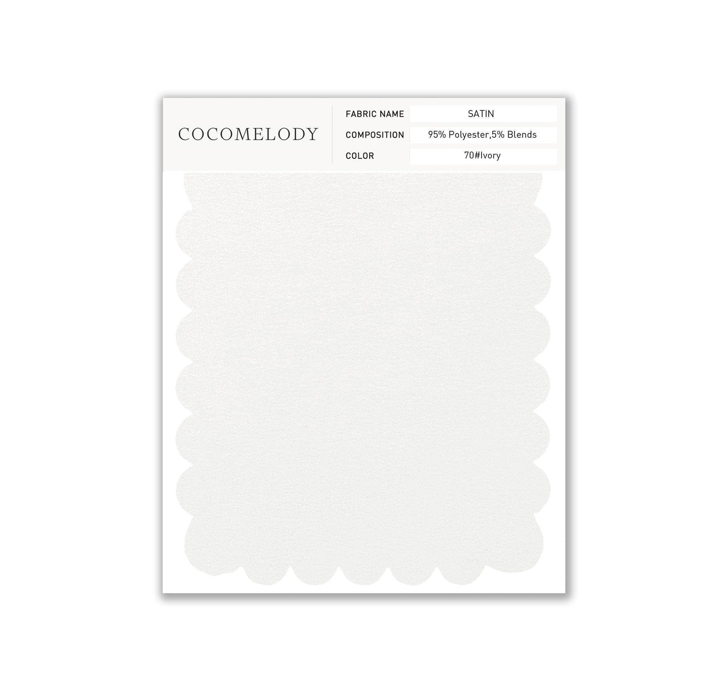 Satin Fabric Swatch in Single Color SWST16003 - COCOMELODY