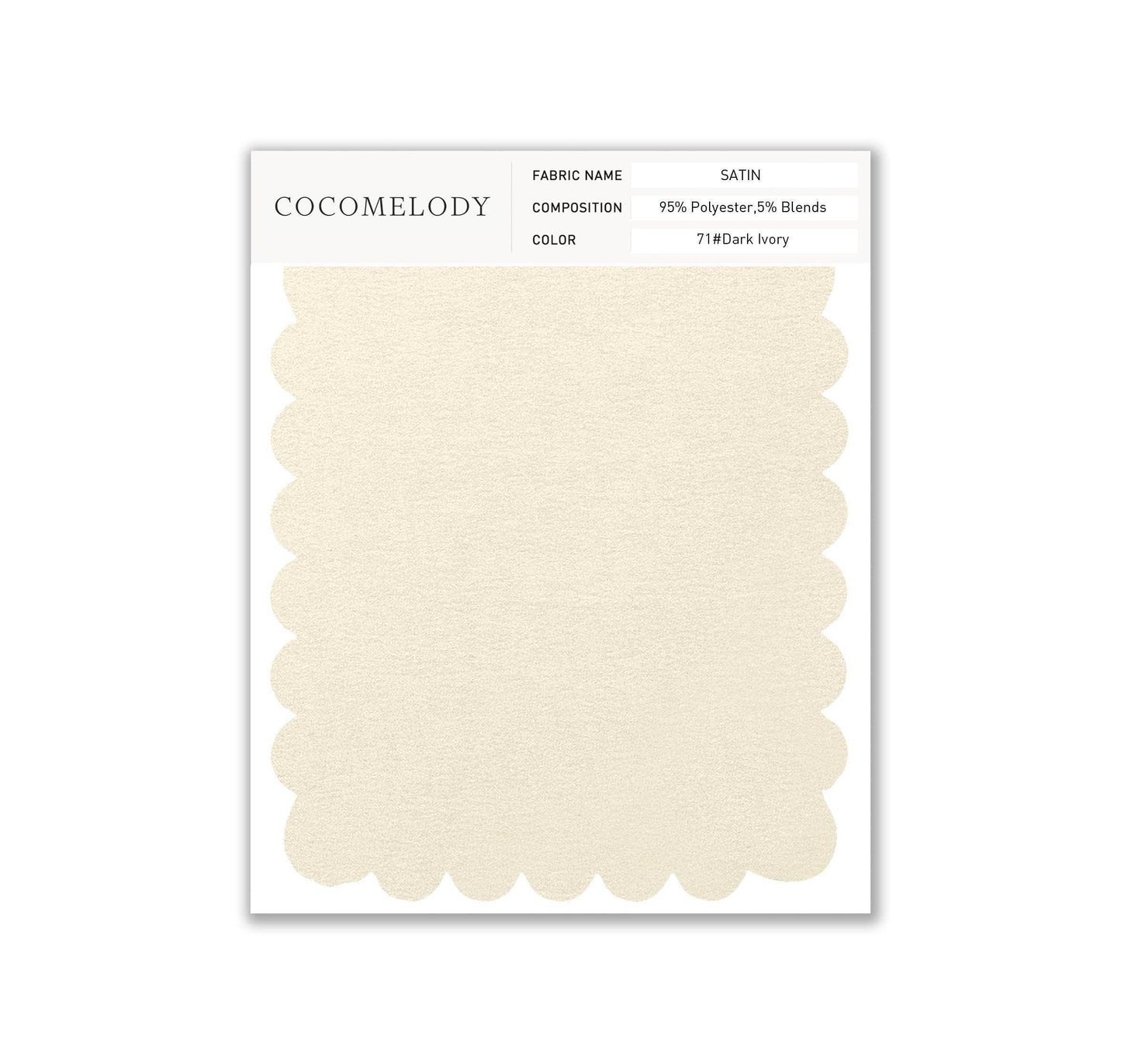 Satin Fabric Swatch in Single Color SWST16003 - COCOMELODY