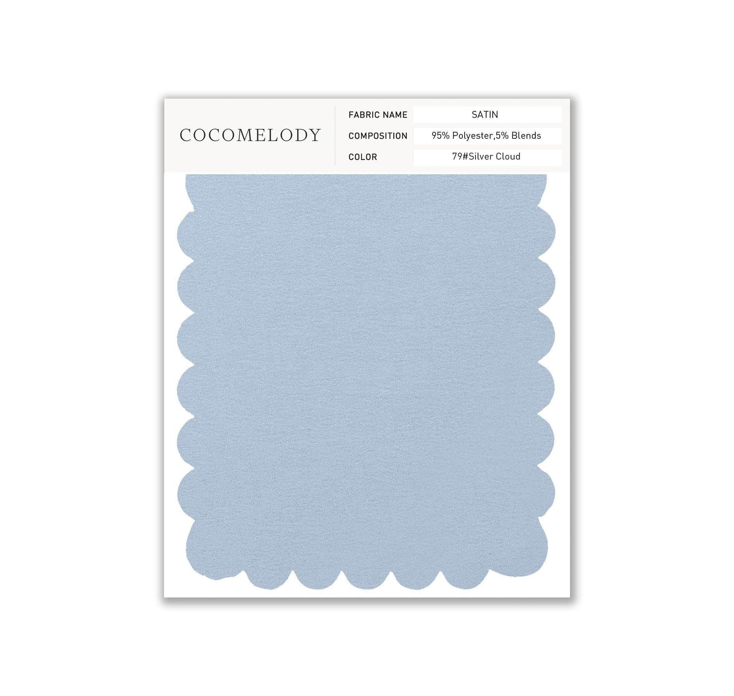Satin Fabric Swatch in Single Color SWST16003 - COCOMELODY