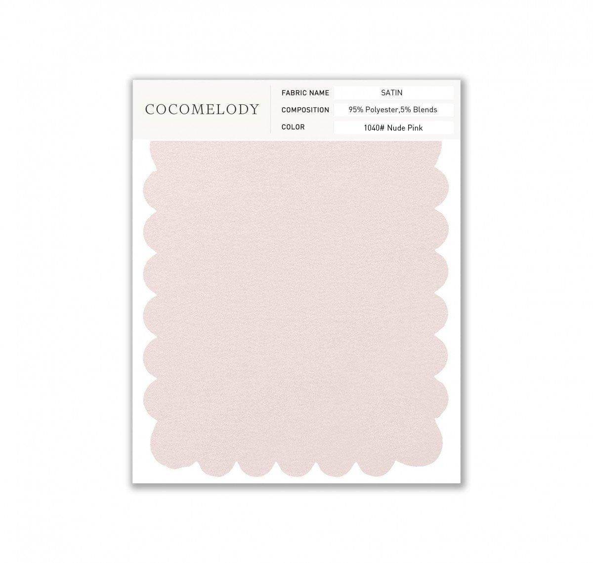 Satin Fabric Swatch in Single Color SWST16003 - COCOMELODY