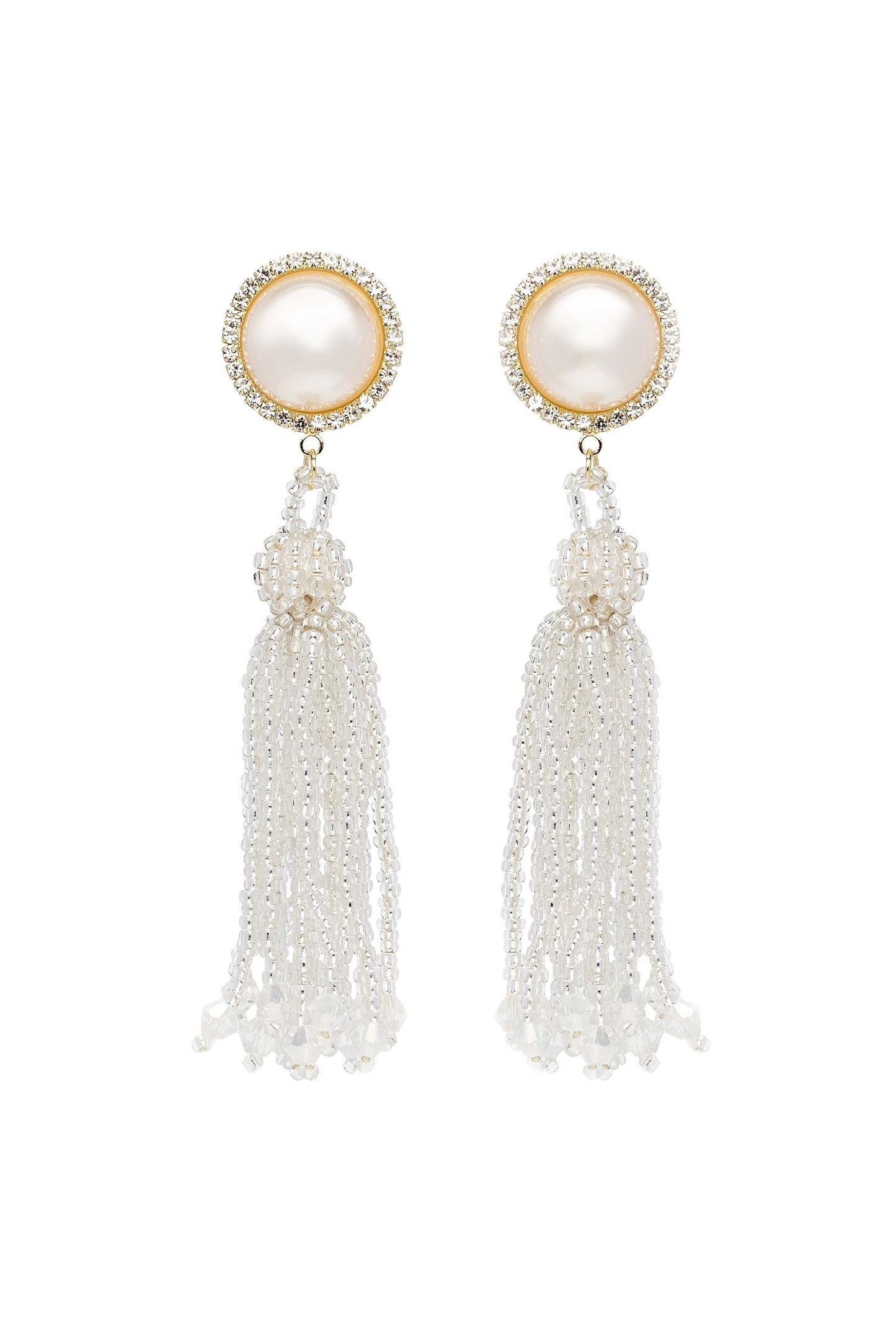 Alloy Earrings with Imitation Pearl CE0124