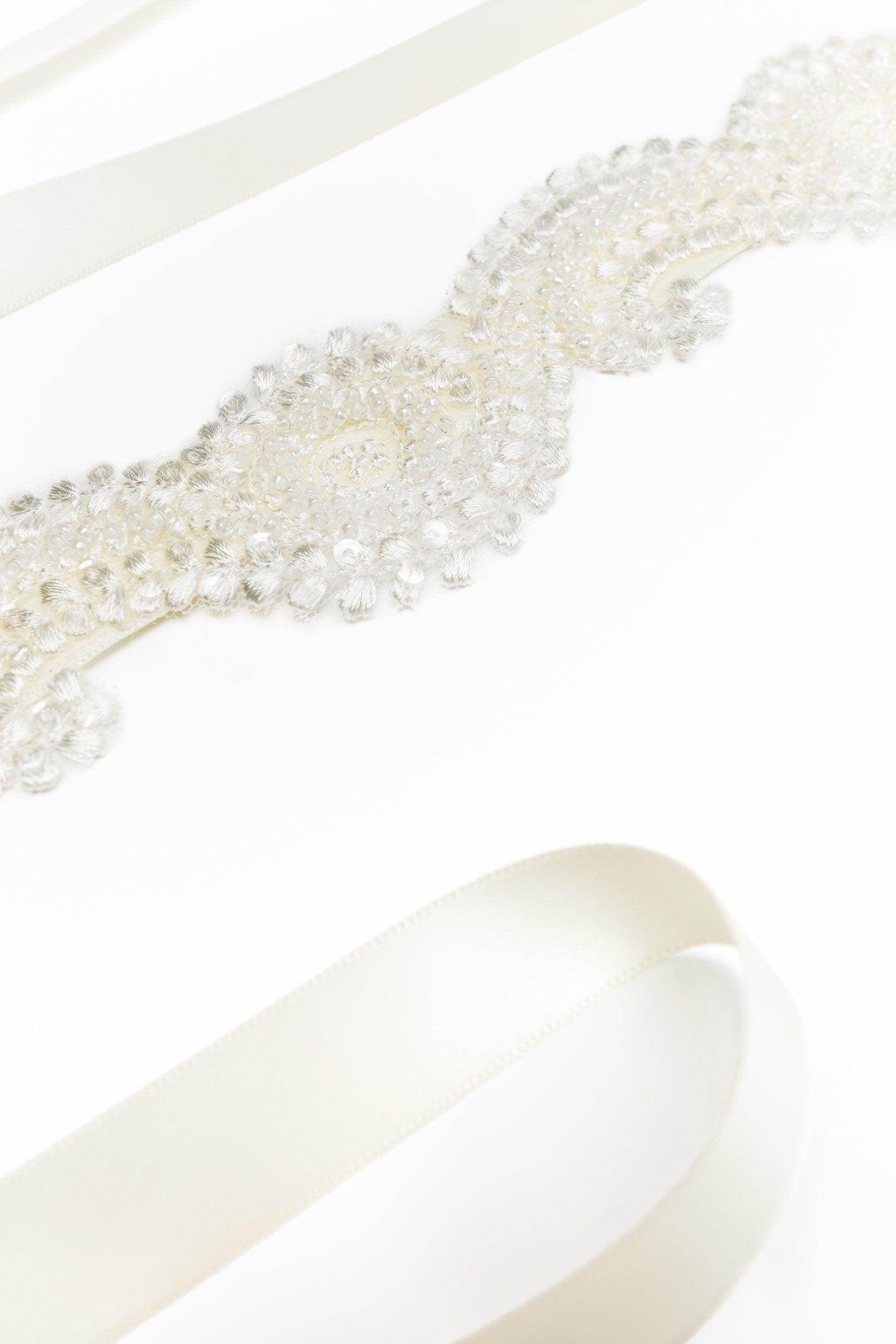 Ribbons Wedding Sash with Appliques CC0067 - COCOMELODY