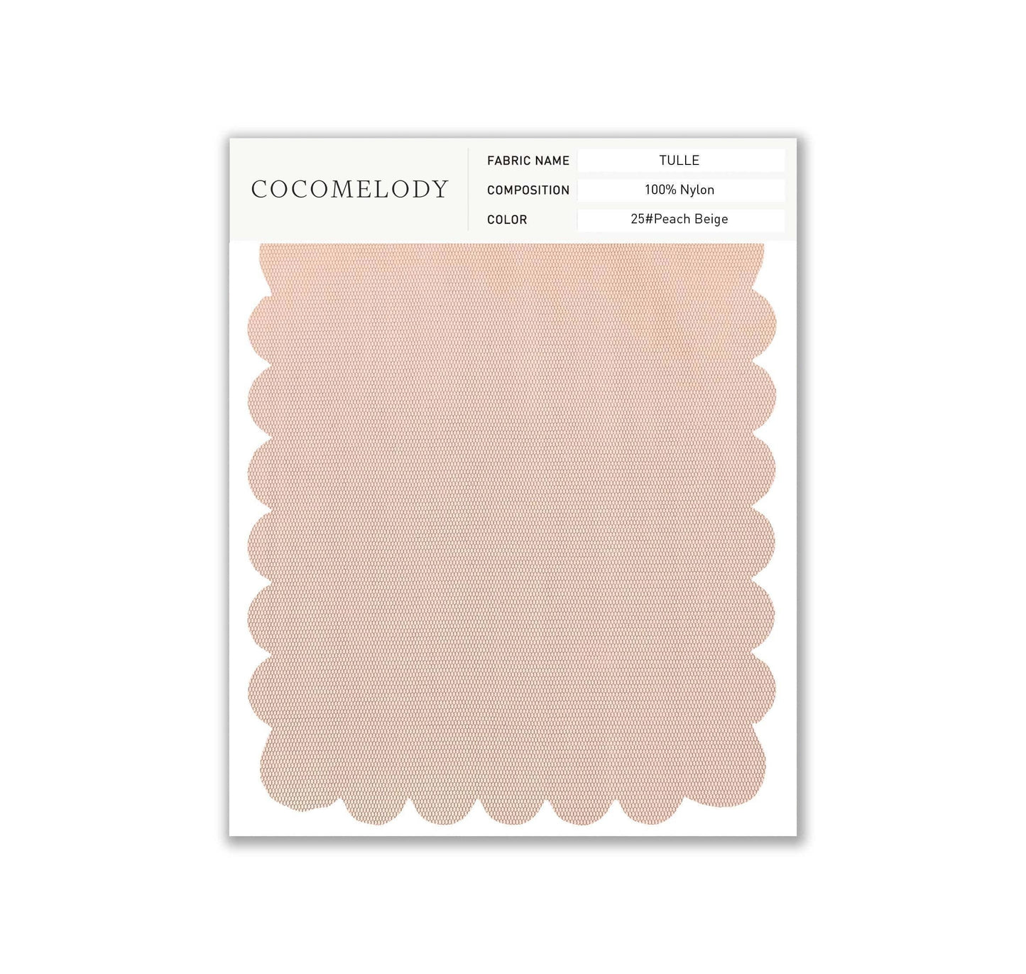 Tulle Fabric Swatch in Single Color