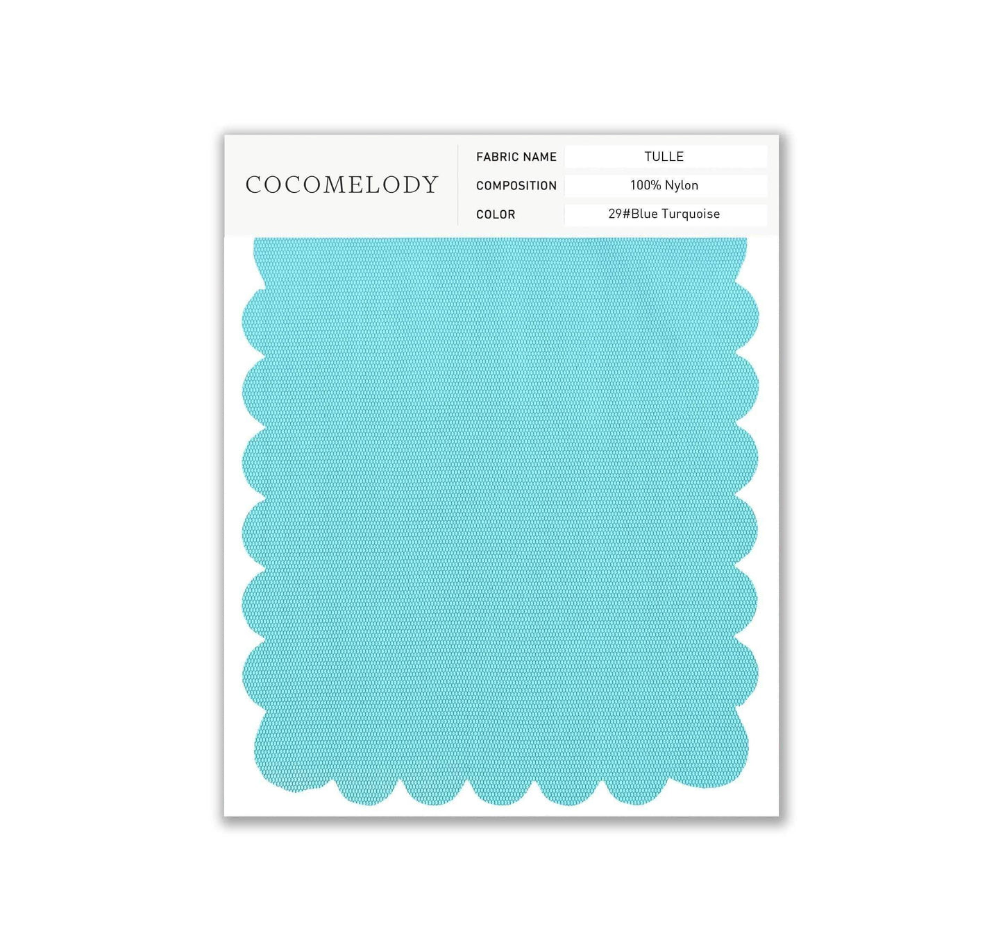 Tulle Fabric Swatch in Single Color SWTU16002