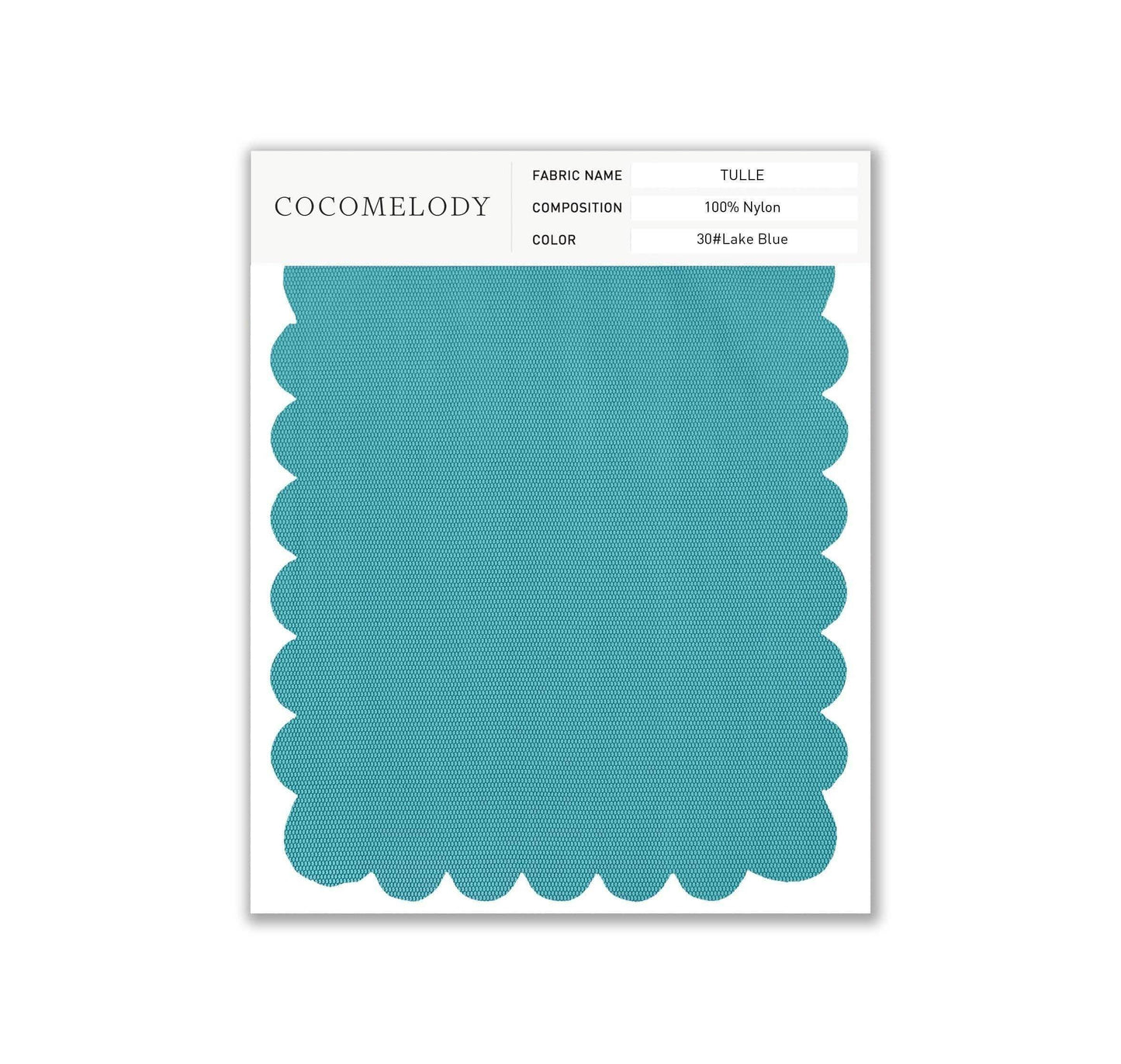 Tulle Fabric Swatch in Single Color SWTU16002 - COCOMELODY